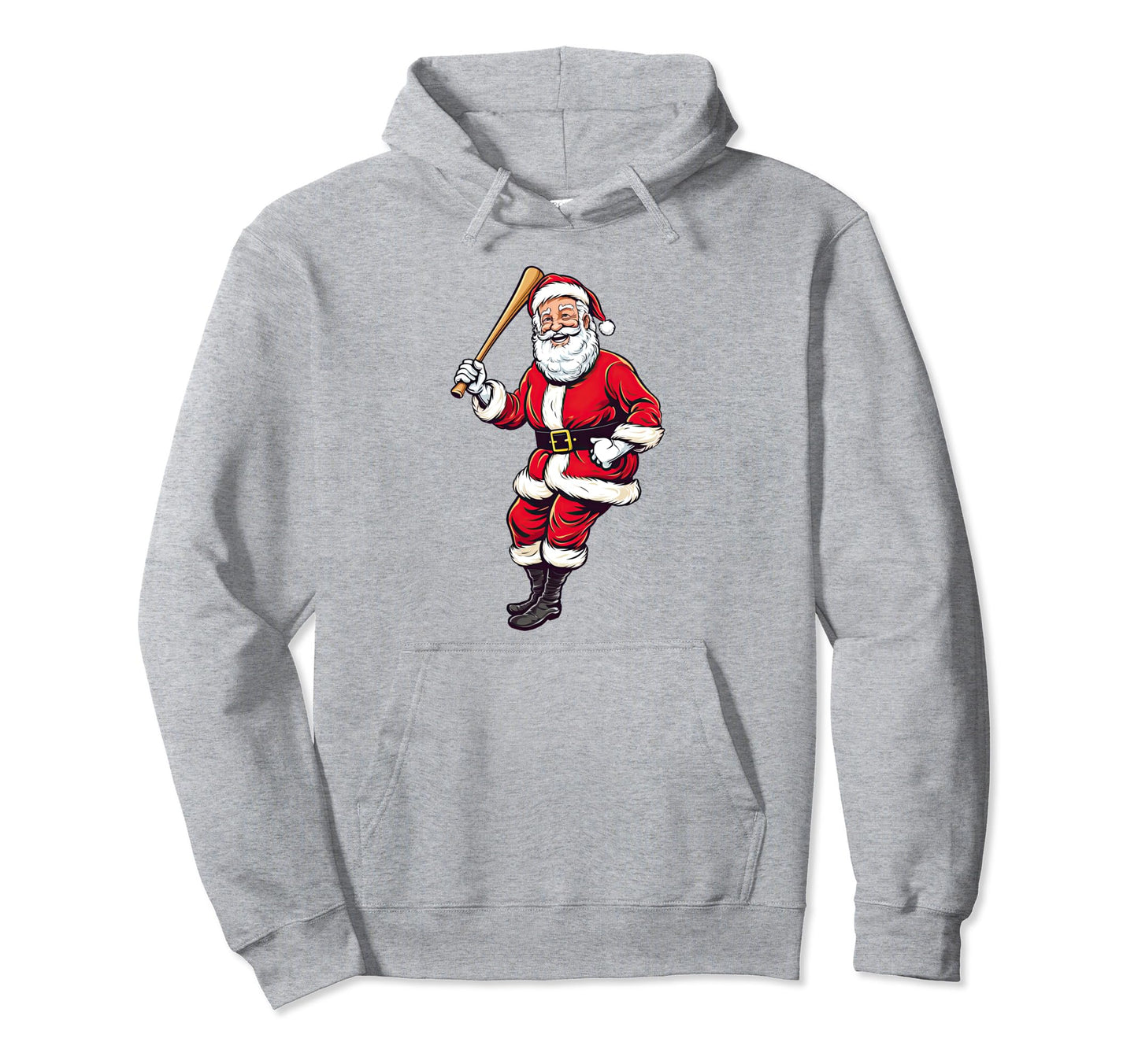 Santa Baseball Player Party Funny Pajama Hoodie - Streetwear Style Unisex - T-Shirt, Sweatshirt, Hoodie