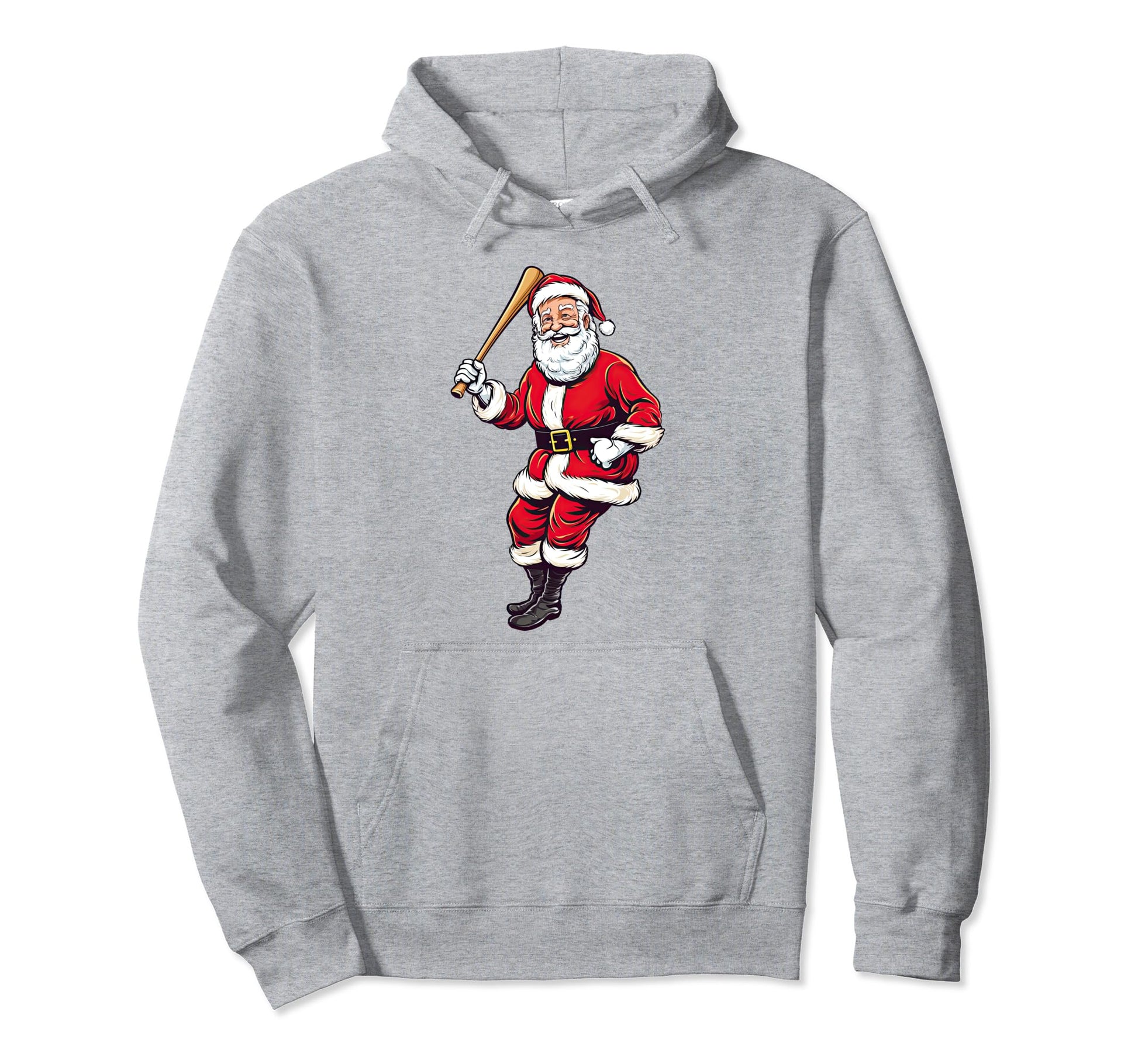 Santa Baseball Player Party Funny Pajama Hoodie - Streetwear Style Unisex - T-Shirt, Sweatshirt, Hoodie