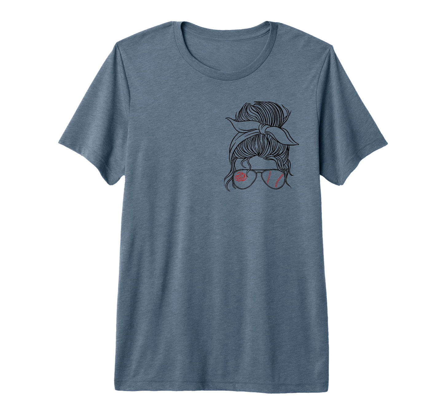 Home Run Hero Proud Baseball Mom Tri T-Shirt - Trendy Graphic for Adults - T-Shirt, Sweatshirt, Hoodie