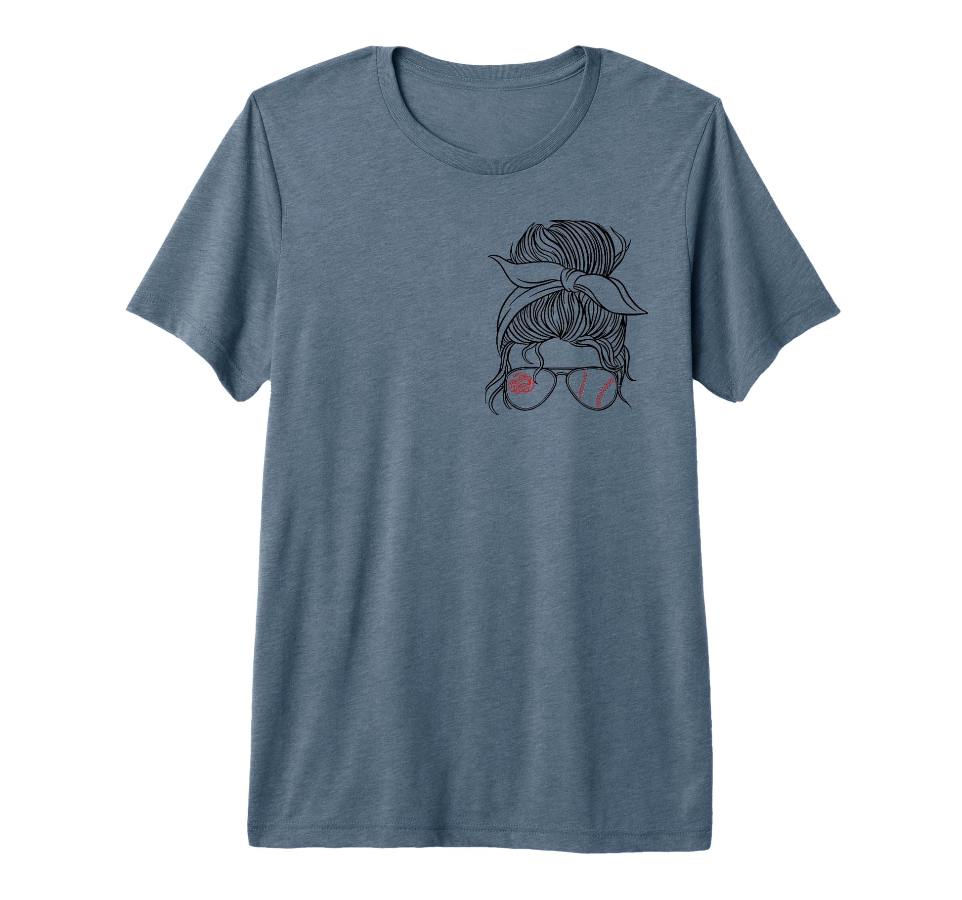 Home Run Hero Proud Baseball Mom Tri T-Shirt - Trendy Graphic for Adults - T-Shirt, Sweatshirt, Hoodie