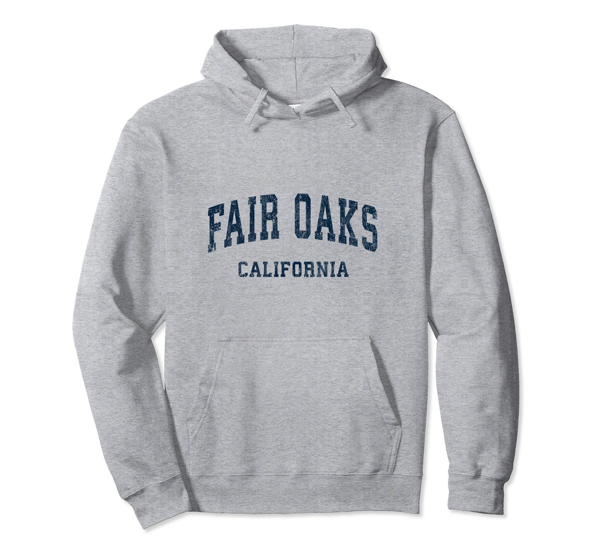 Fair Oaks California Ca Varsity Sports Navy Hoodie - Graphic Print Unisex - T-Shirt, Sweatshirt, Hoodie