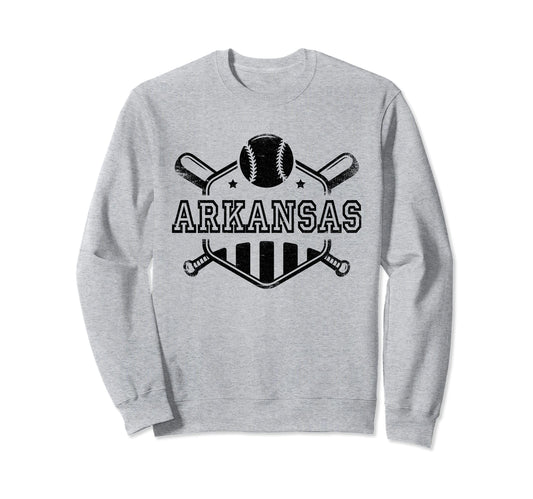 Arkansas Baseball State Pride Sweatshirt - Casual Everyday Wear Unisex - T-Shirt, Sweatshirt, Hoodie
