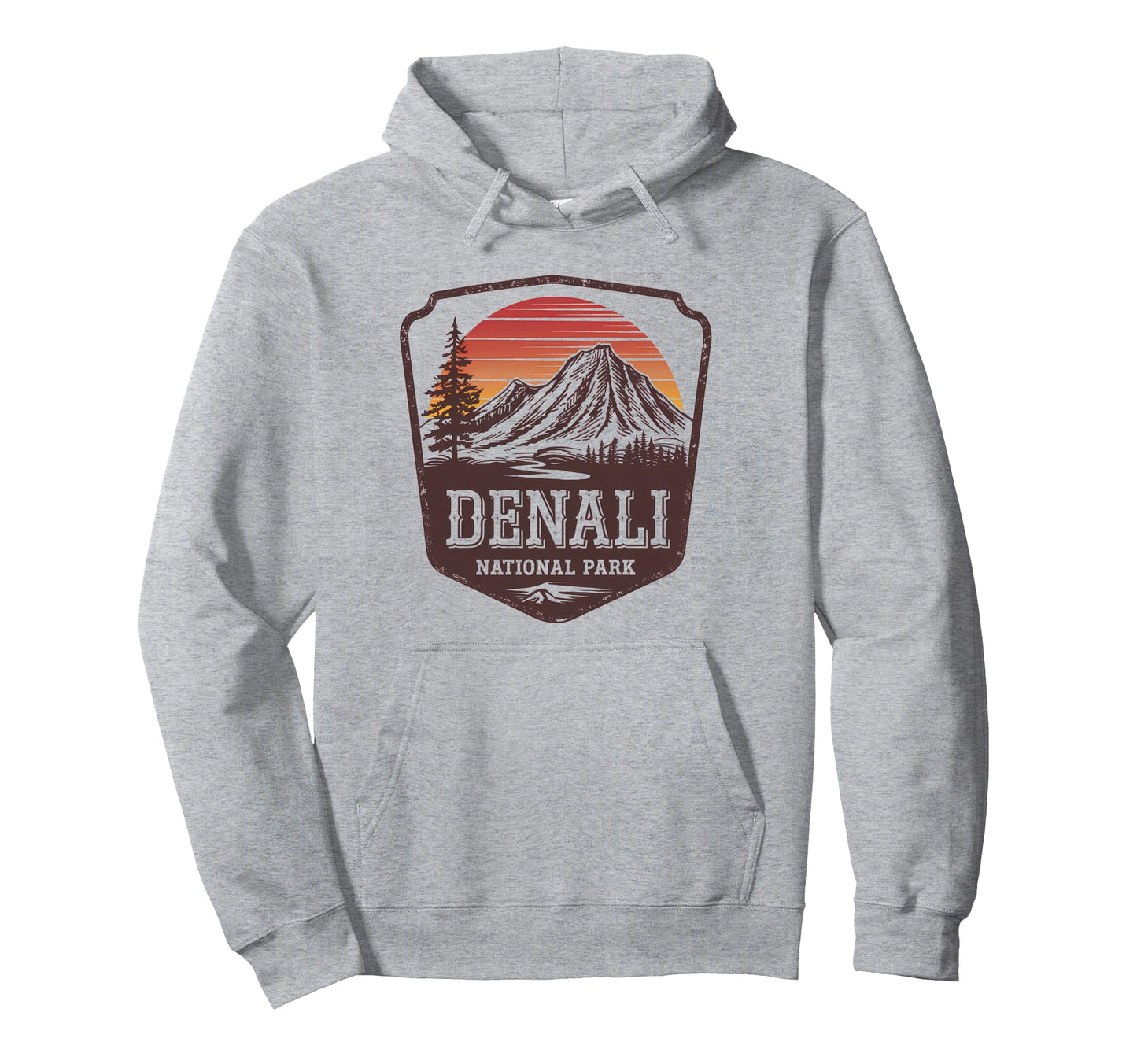 Denali Est 1917 Alaska National Park Hoodie - Minimalist Print Men Women - T-Shirt, Sweatshirt, Hoodie