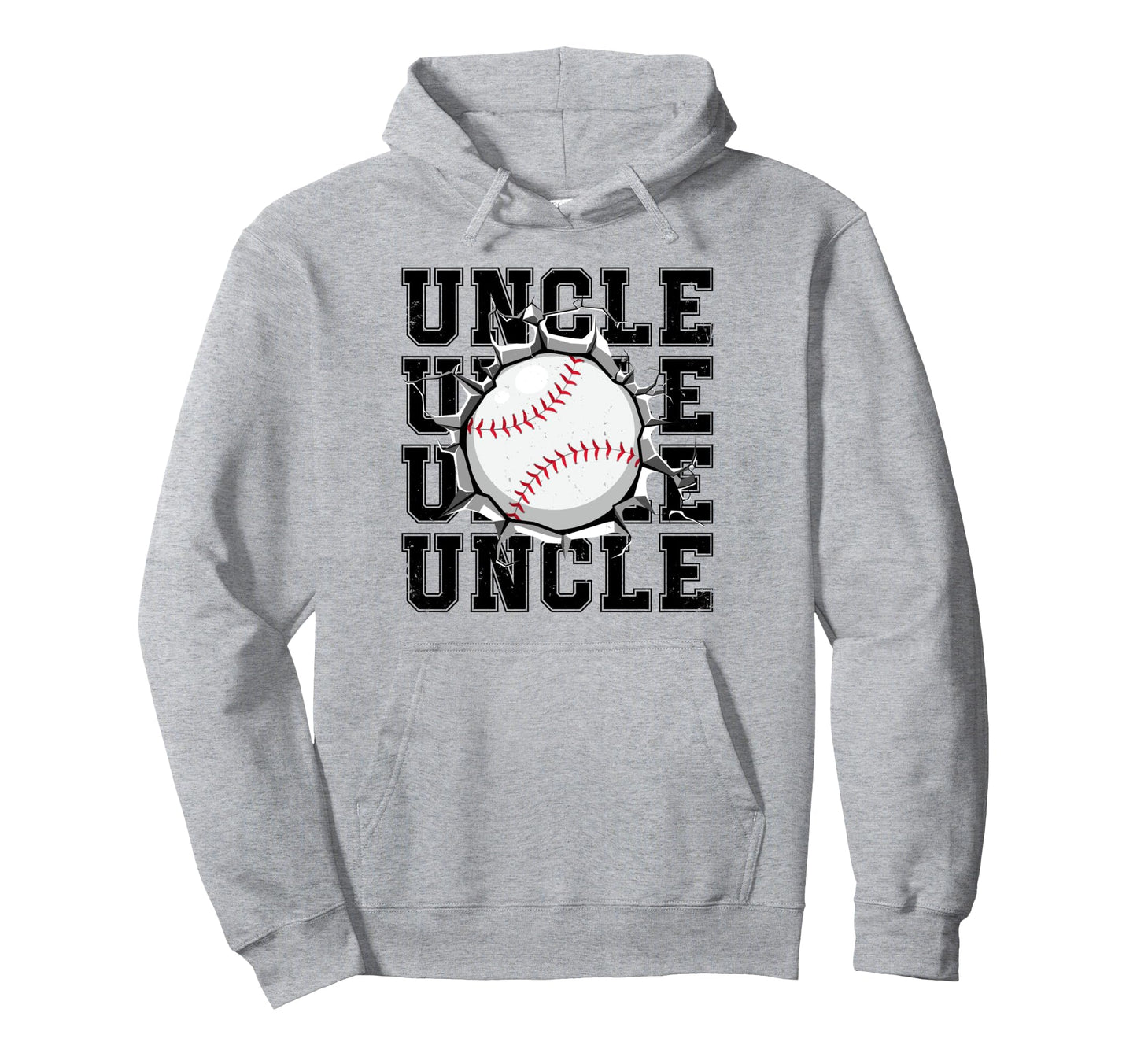 Baseball Uncle Cracked Wall Family Hoodie - Fun Novelty Design Unisex - T-Shirt, Sweatshirt, Hoodie