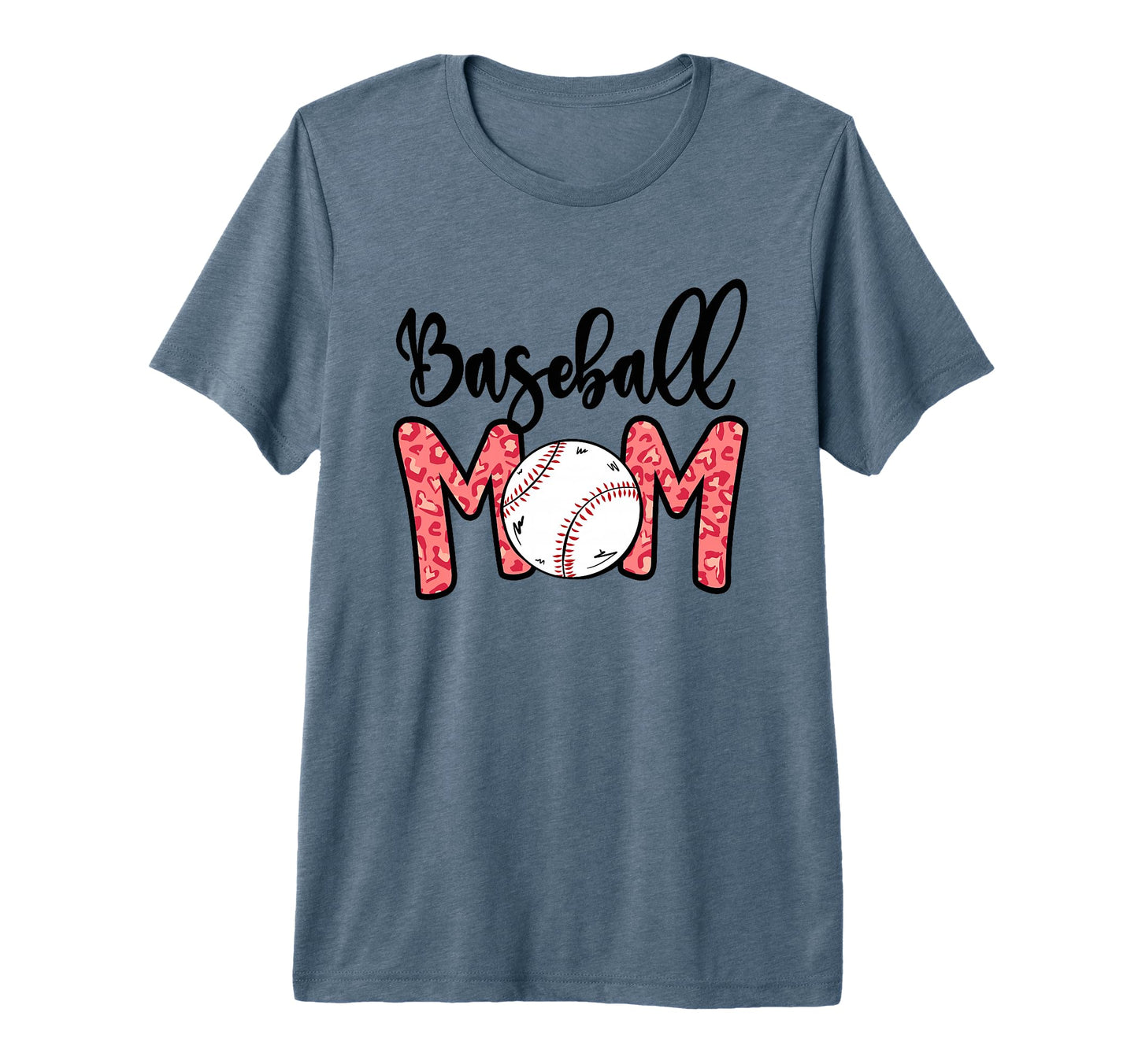 Funny Baseball Mom Leopard 4 Softball Mom T-Shirt - Trendy Graphic Unisex - T-Shirt, Sweatshirt, Hoodie