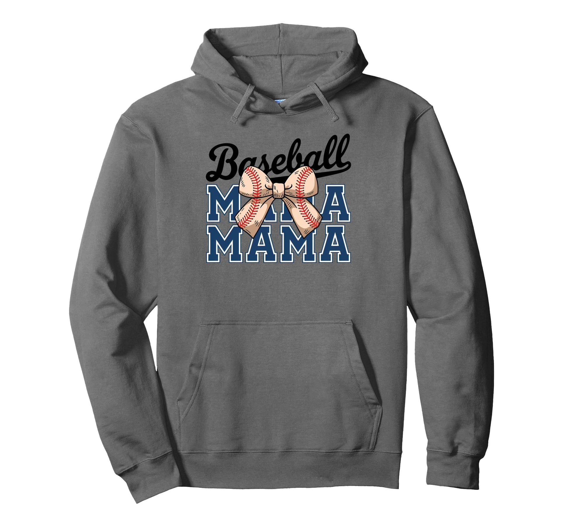 Baseball Mama Coquette Bow Funny Baseball Hoodie - Trendy Graphic Unisex - T-Shirt, Sweatshirt, Hoodie