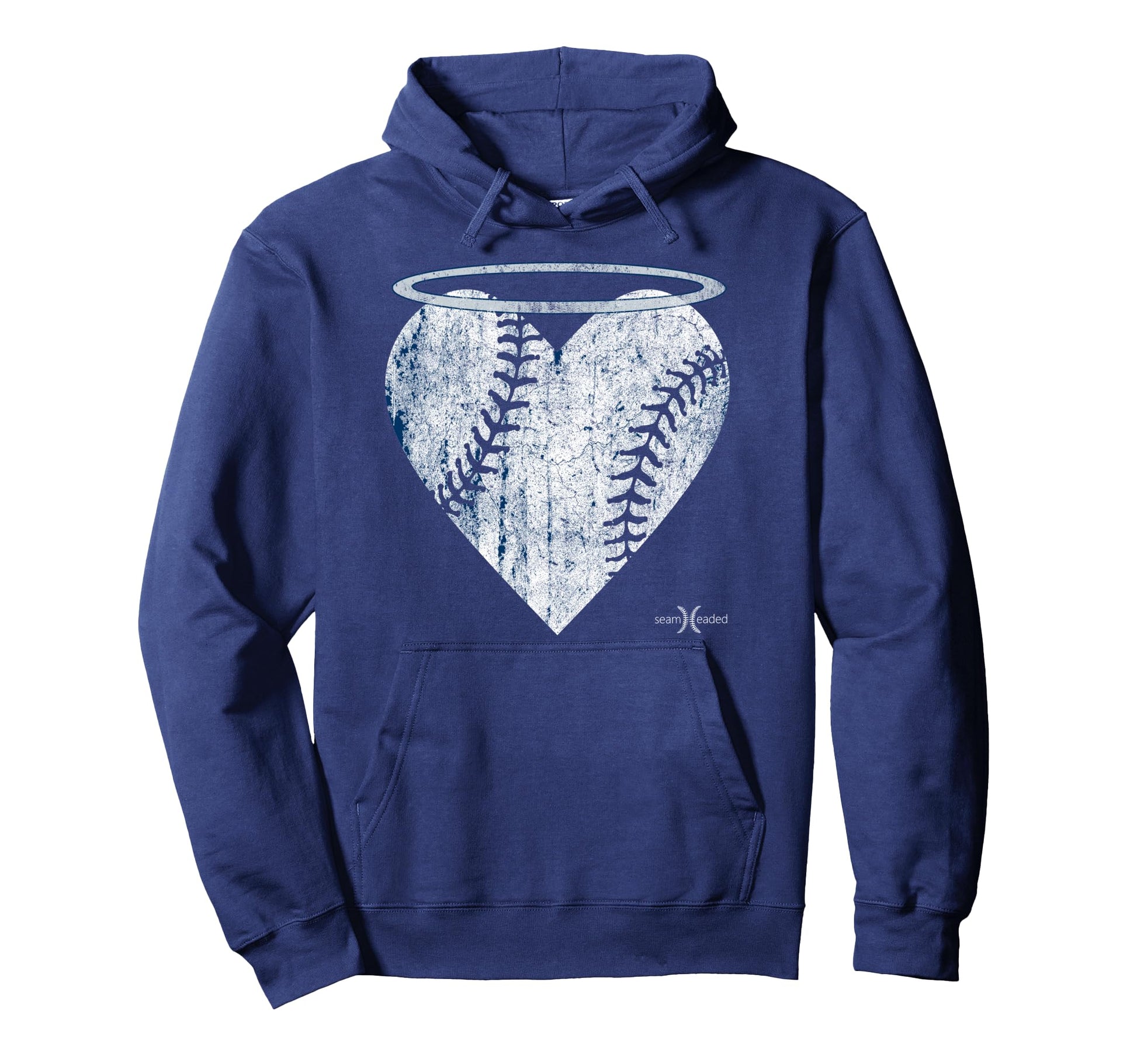 Angel Baseball Heart Halo Hoodie - Graphic Print Men Women - T-Shirt, Sweatshirt, Hoodie