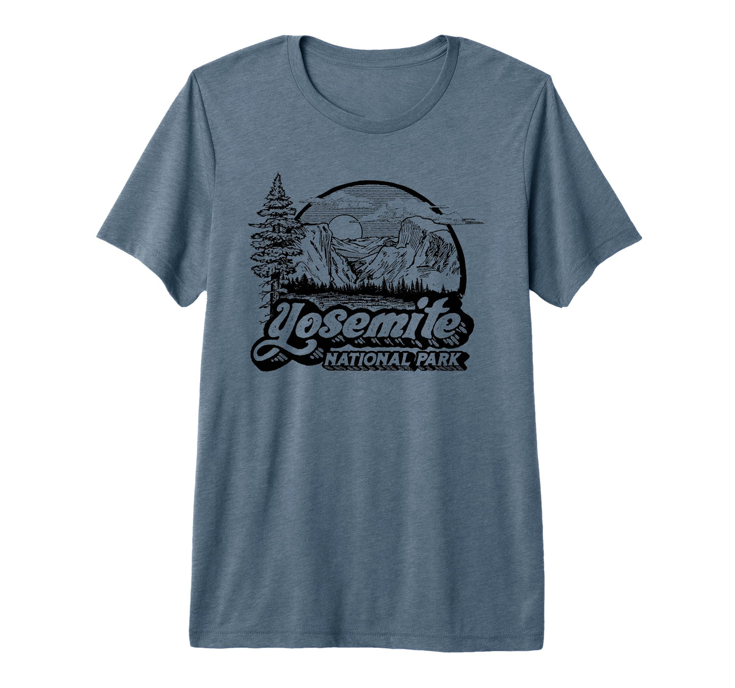 Yosemite National Park Eighties 80S Tri T-Shirt - Novelty Apparel Unisex - T-Shirt, Sweatshirt, Hoodie