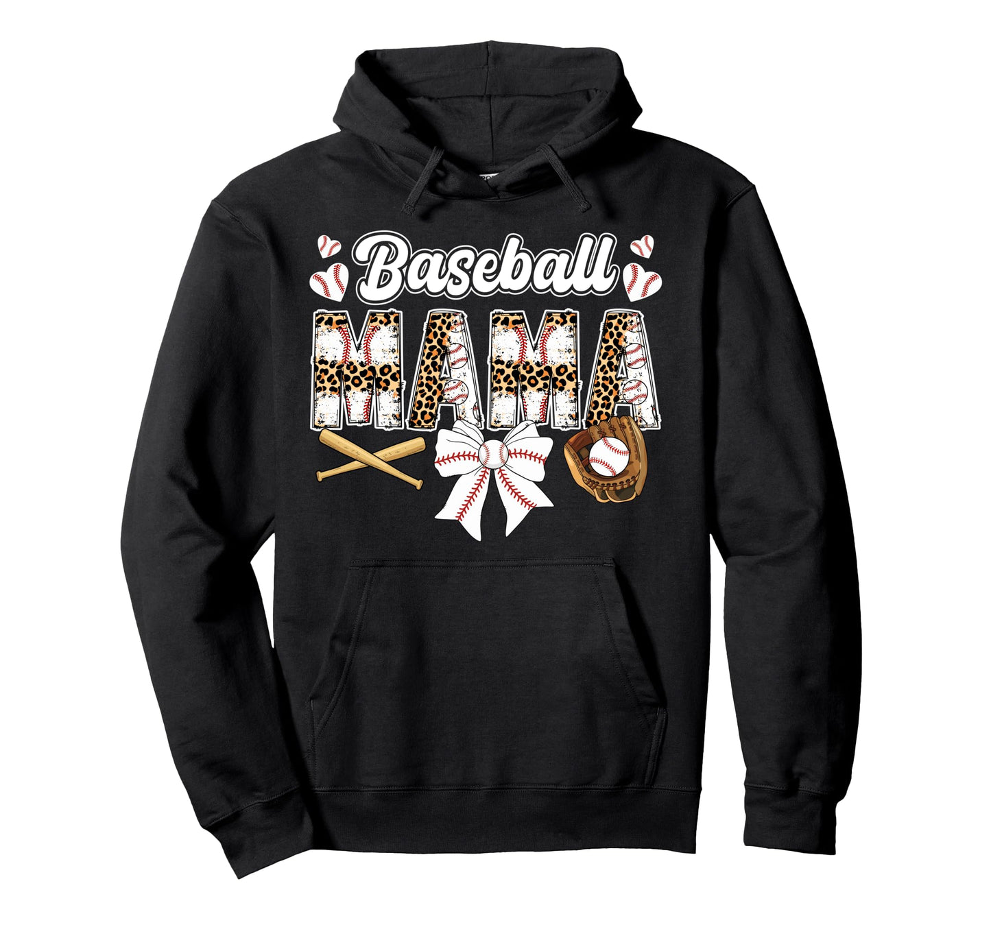 Baseball Mama Coquette Baseball Mom Baseball Hoodie - Graphic Print Unisex - T-Shirt, Sweatshirt, Hoodie