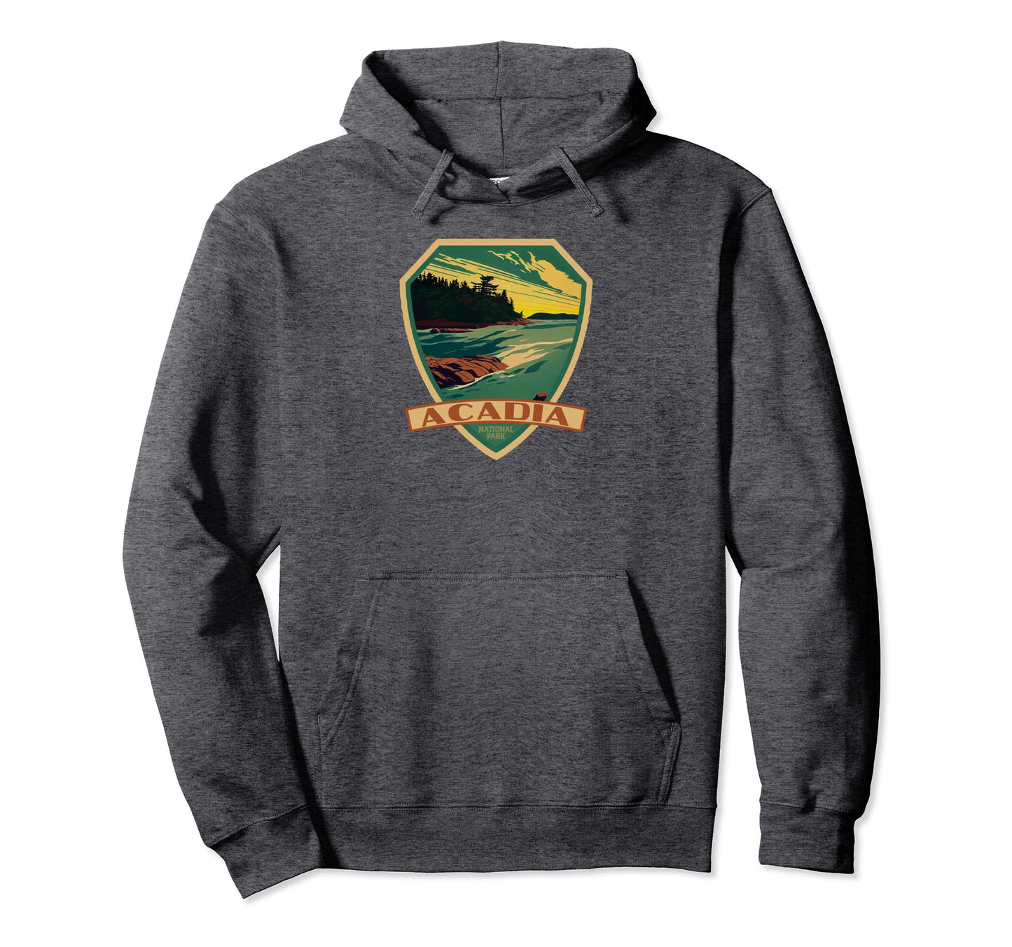 Acadia National Park Wpa Badge Hoodie - Aesthetic Graphic Men Women - T-Shirt, Sweatshirt, Hoodie
