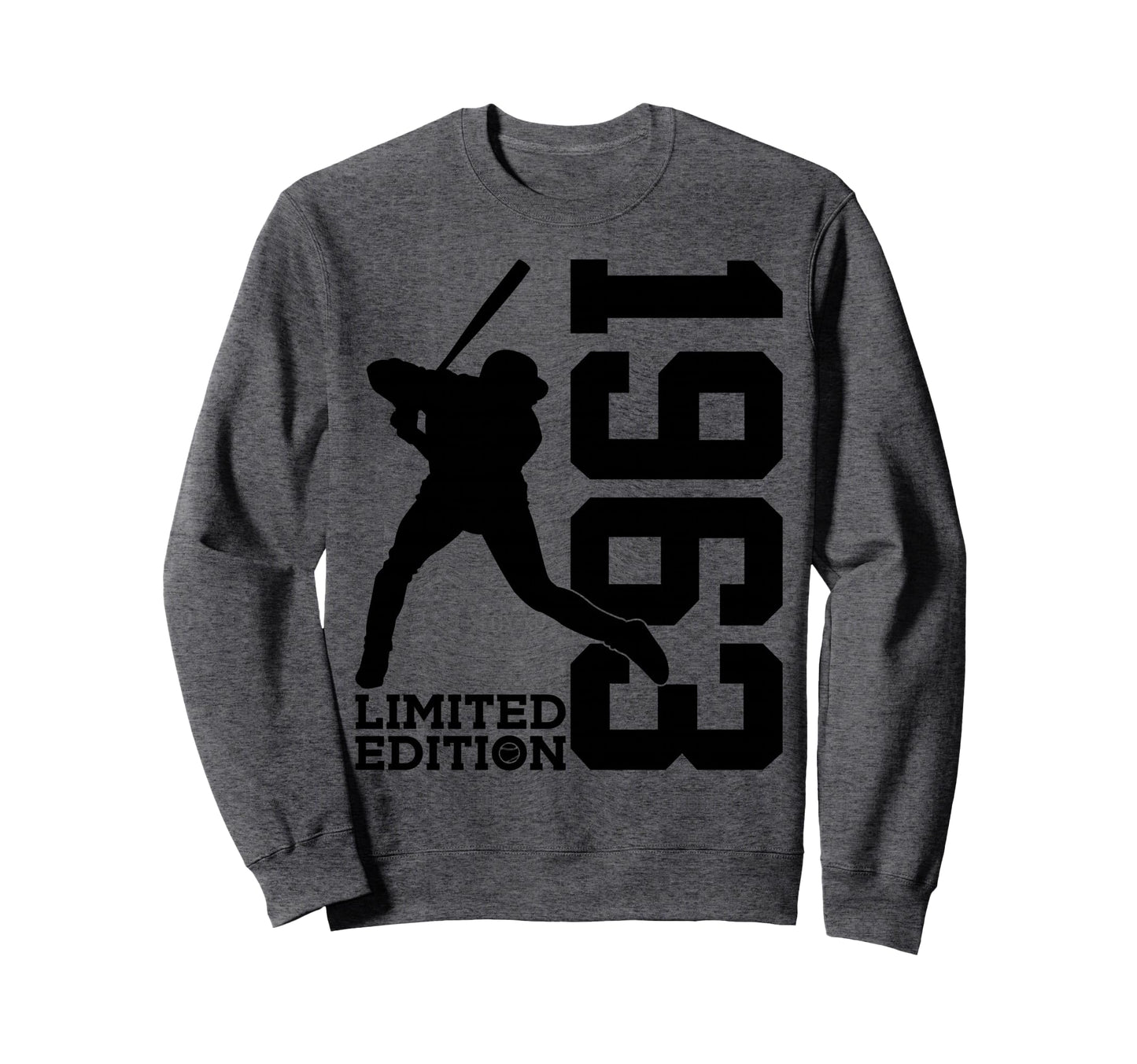 63Rd Birthday Baseball 1963 Sweatshirt - Trendy Graphic for Adults - T-Shirt, Sweatshirt, Hoodie