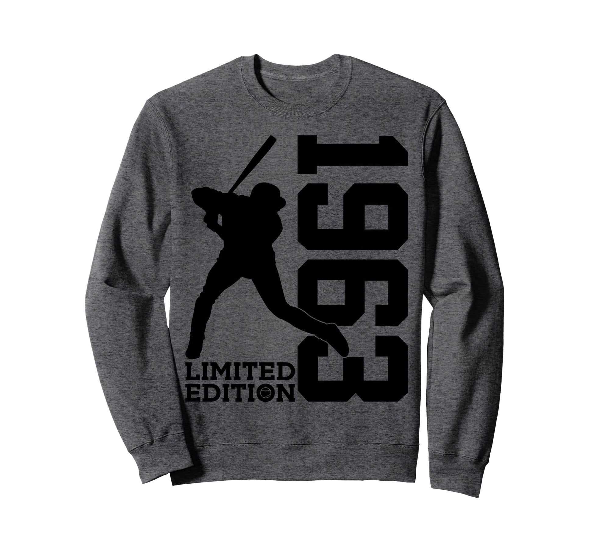 63Rd Birthday Baseball 1963 Sweatshirt - Trendy Graphic for Adults - T-Shirt, Sweatshirt, Hoodie
