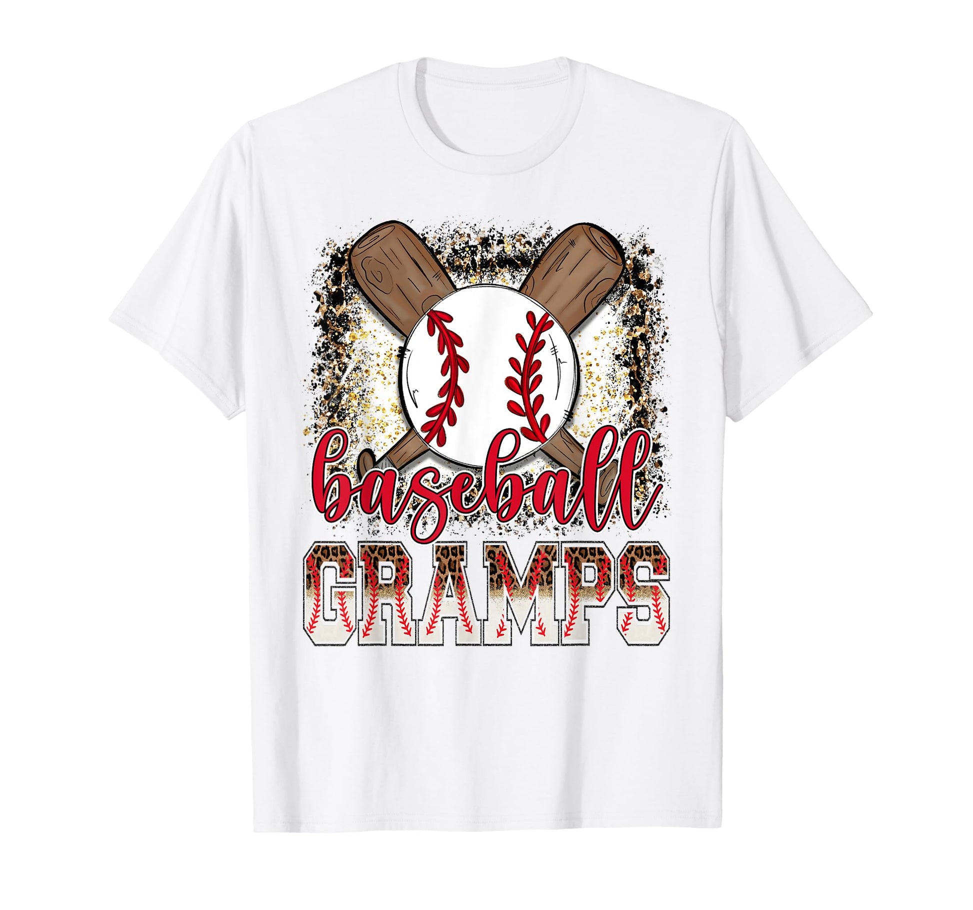 Baseball Gramps Leopard Proud Ball Gramps T-Shirt - Unique Graphic Unisex - T-Shirt, Sweatshirt, Hoodie