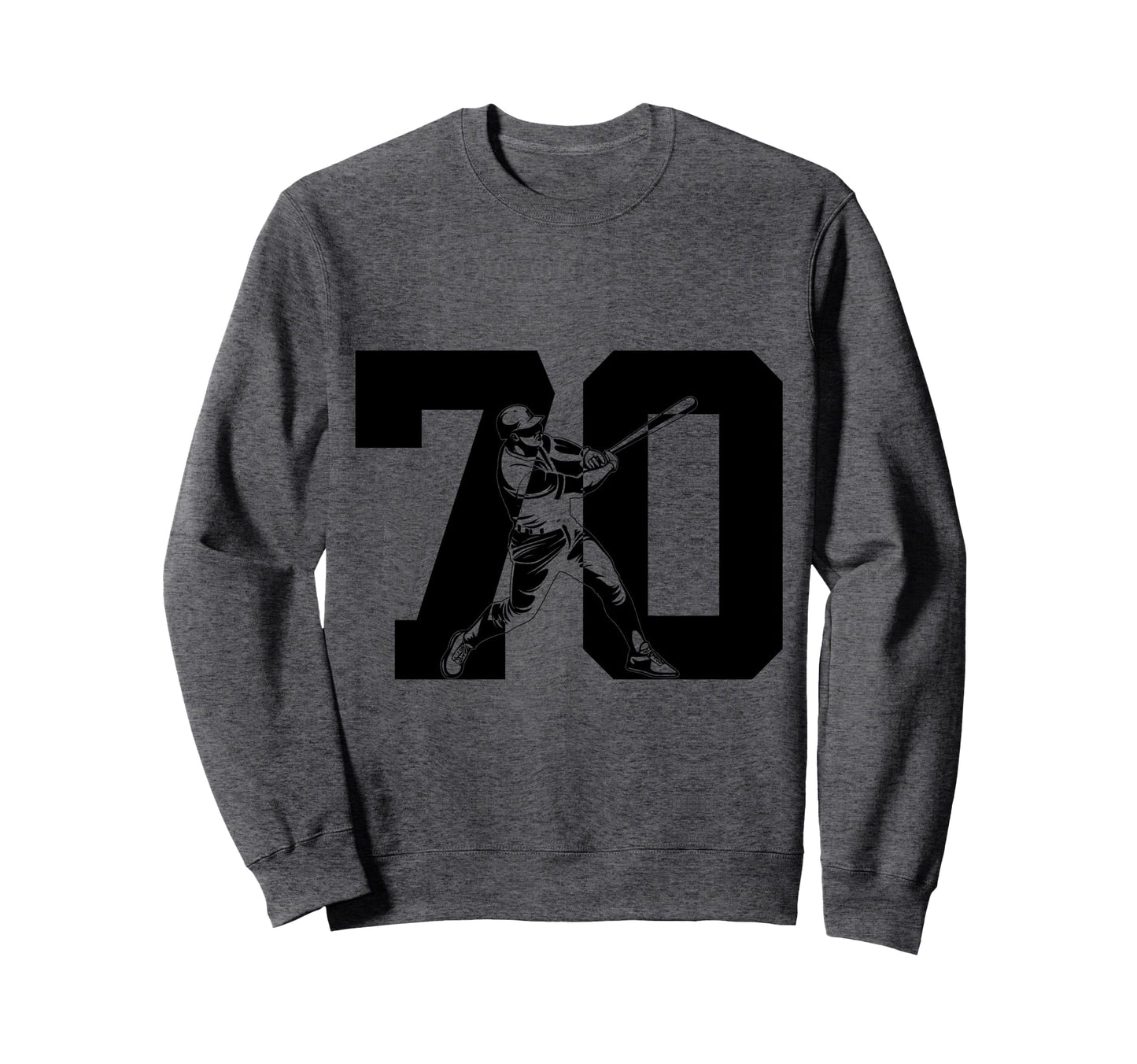 Number 70 Years Baseball 70Th Sweatshirt - Unique Graphic Men Women - T-Shirt, Sweatshirt, Hoodie