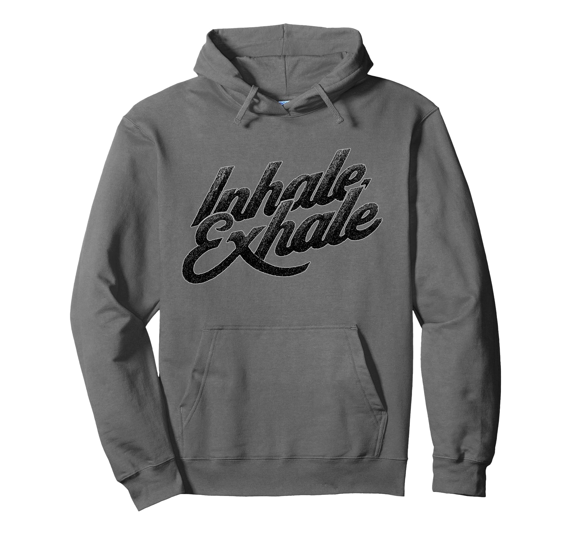 Inhale Exhale Typography Mindful Breathing Hoodie - Custom Art Print Unisex - T-Shirt, Sweatshirt, Hoodie