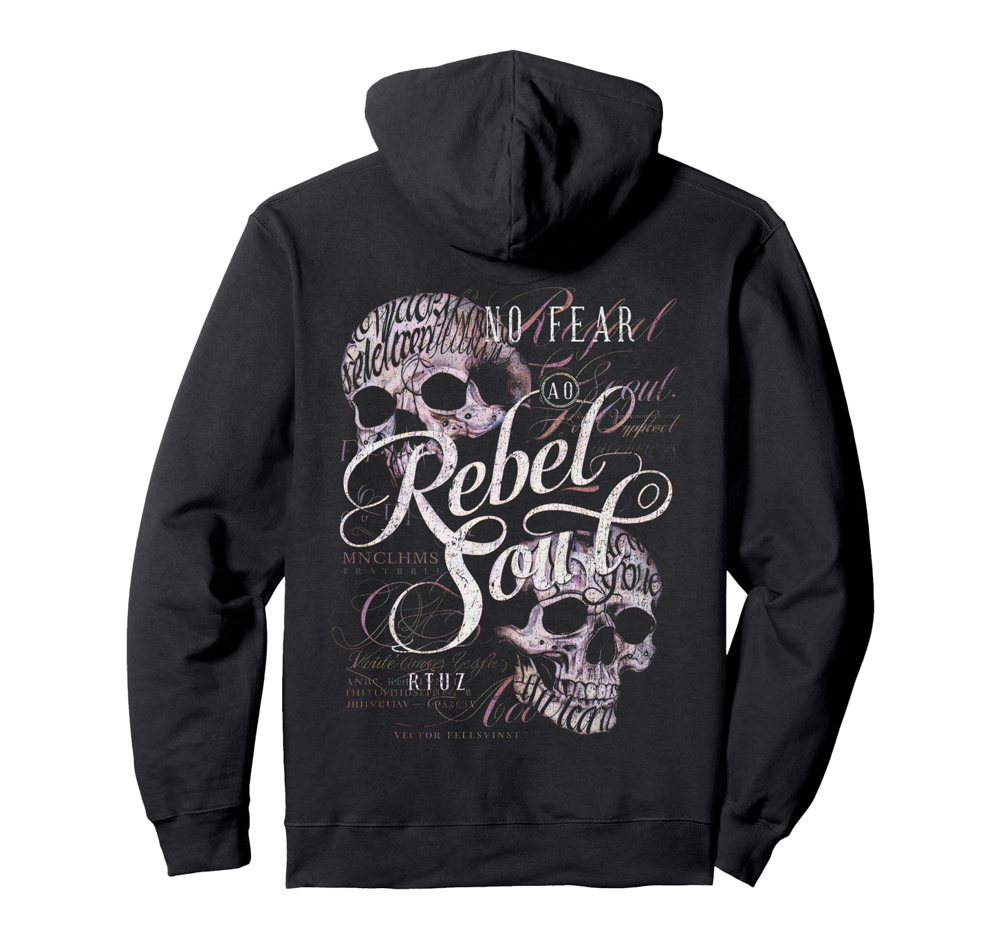 Back Y2K Streetwear Skull Hoodie - Fun Novelty Design for Adults - T-Shirt, Sweatshirt, Hoodie