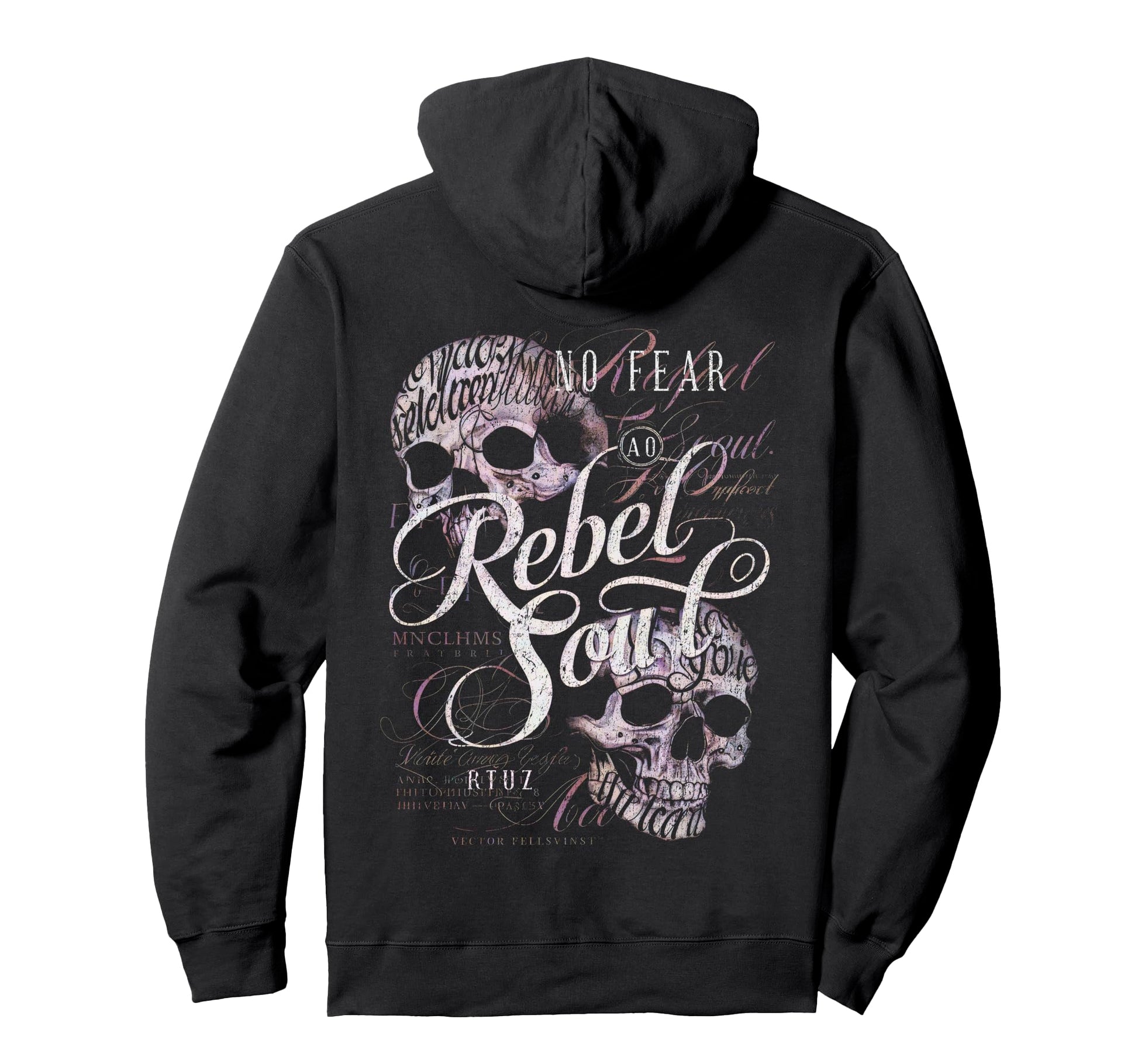 Back Y2K Streetwear Skull Hoodie - Fun Novelty Design for Adults - T-Shirt, Sweatshirt, Hoodie