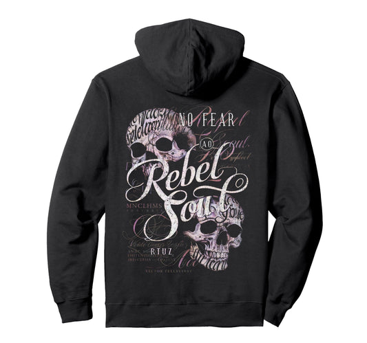 Back Y2K Streetwear Skull Hoodie - Fun Novelty Design for Adults - T-Shirt, Sweatshirt, Hoodie