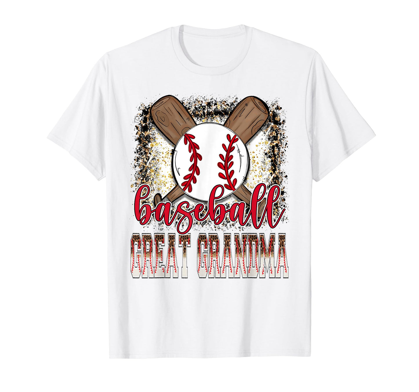 Baseball Great Grandma Leopard Proud T-Shirt - Novelty Apparel Men Women - T-Shirt, Sweatshirt, Hoodie