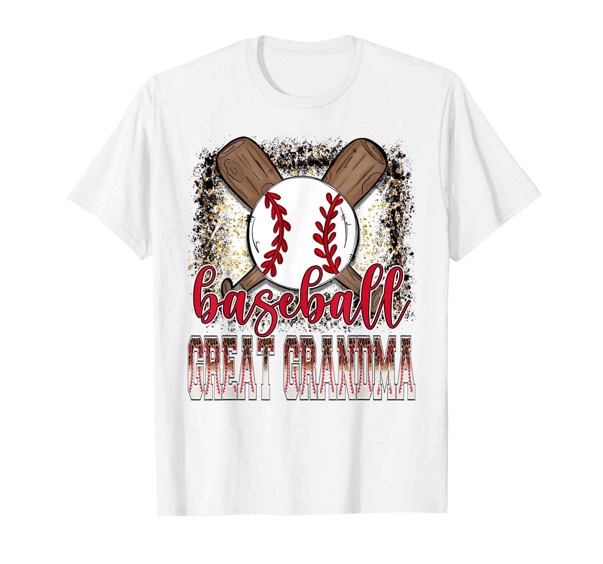 Baseball Great Grandma Leopard Proud T-Shirt - Novelty Apparel Men Women - T-Shirt, Sweatshirt, Hoodie