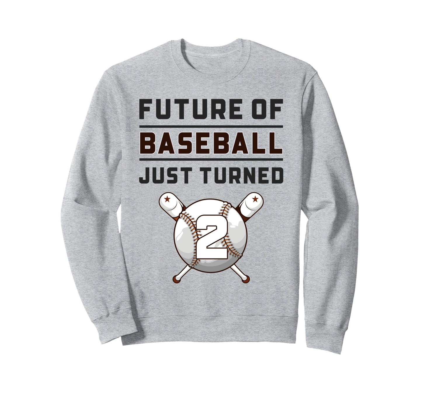 2 Year Old Baseball Birthday Sweatshirt - Minimalist Print Men Women - T-Shirt, Sweatshirt, Hoodie