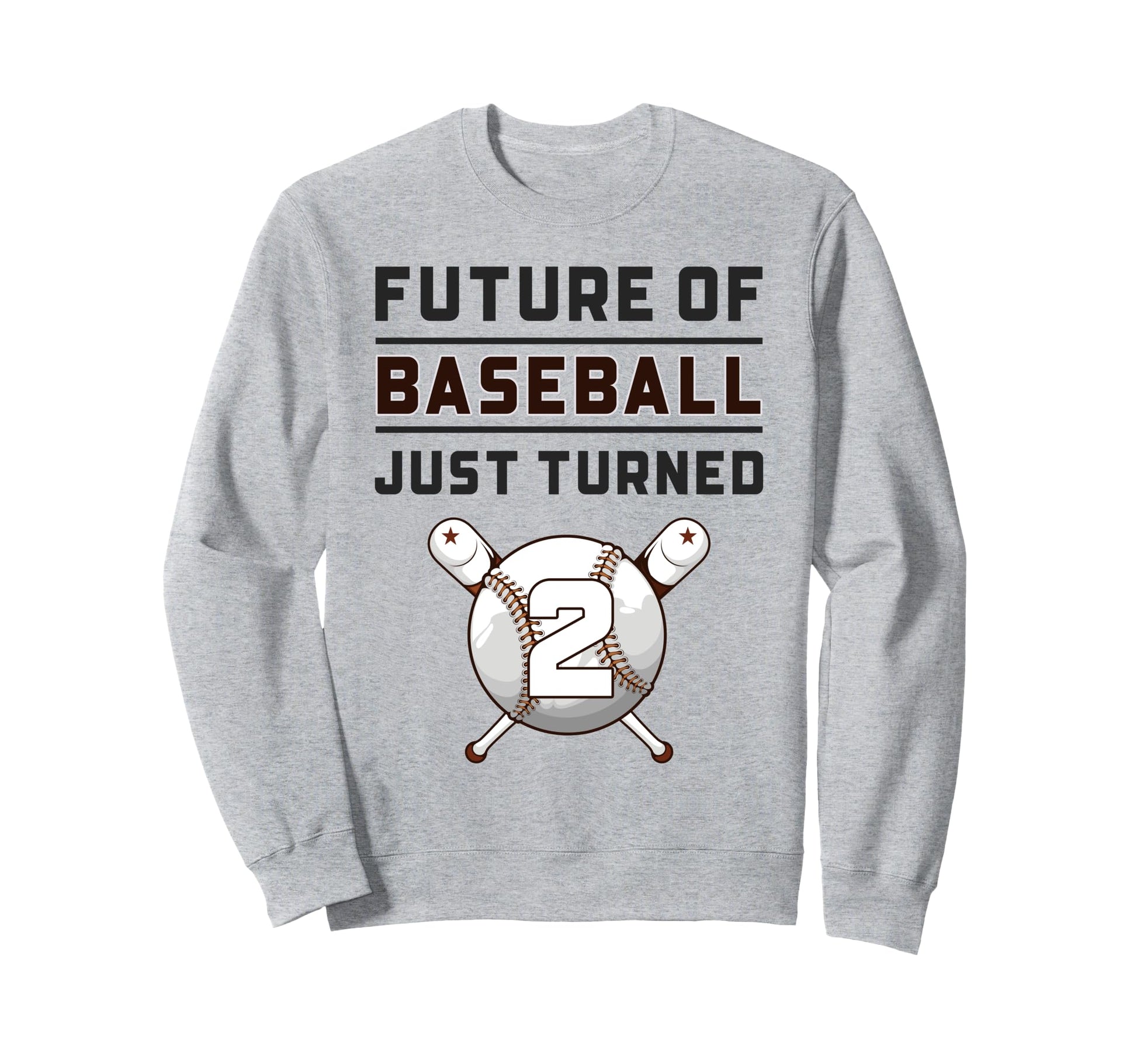 2 Year Old Baseball Birthday Sweatshirt - Minimalist Print Men Women - T-Shirt, Sweatshirt, Hoodie