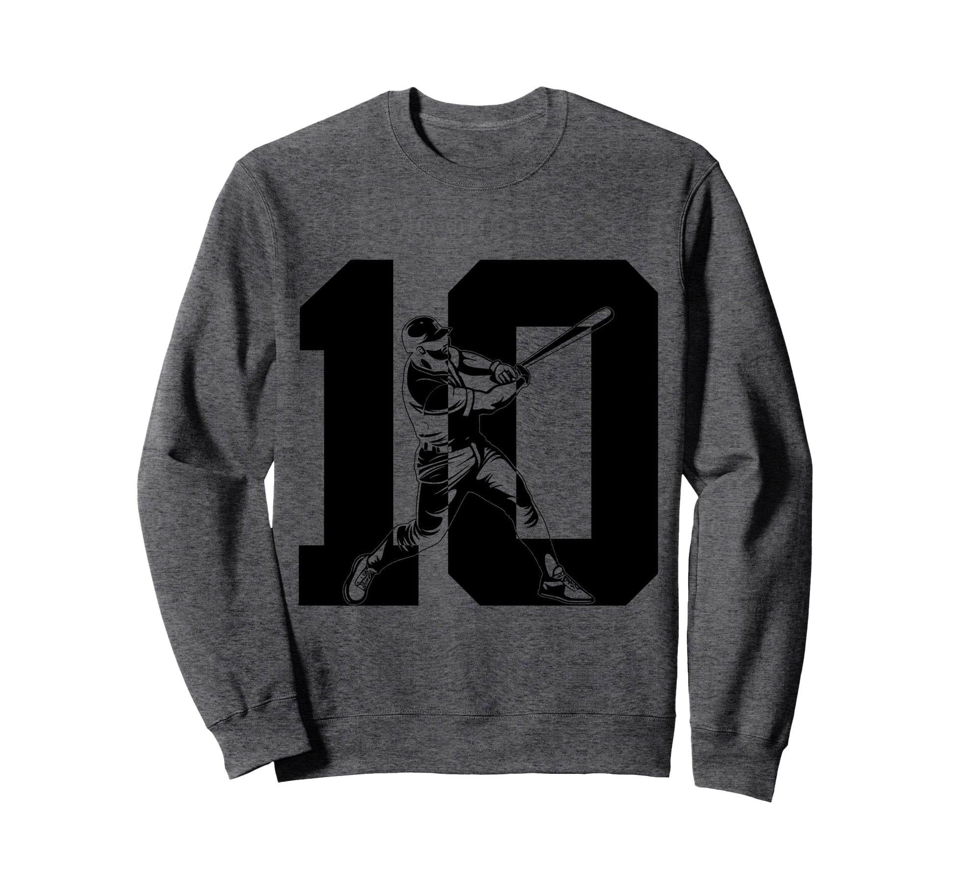 Number 10 Years Baseball 10Th Birthday Sweatshirt - Custom Art Print Unisex - T-Shirt, Sweatshirt, Hoodie