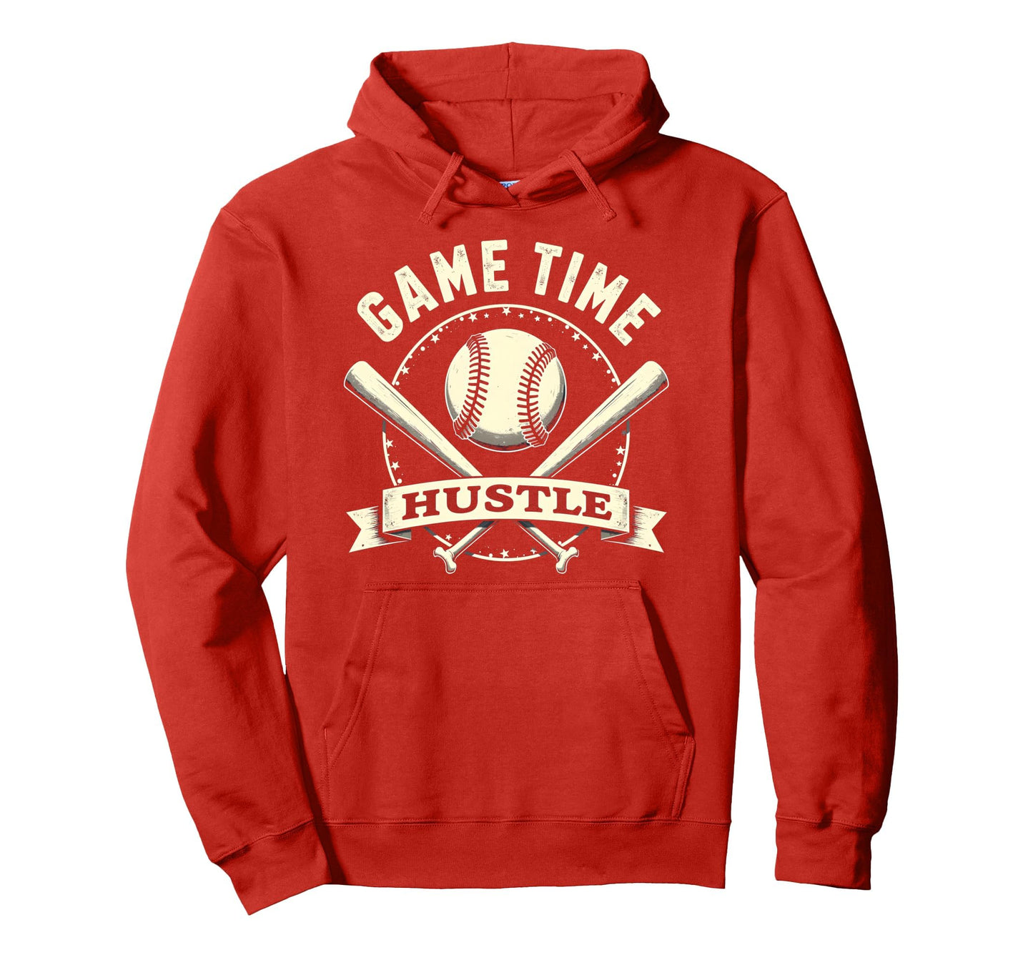 Game Time Hustle Baseball Game Day Hoodie - Fun Novelty Design Men Women - T-Shirt, Sweatshirt, Hoodie