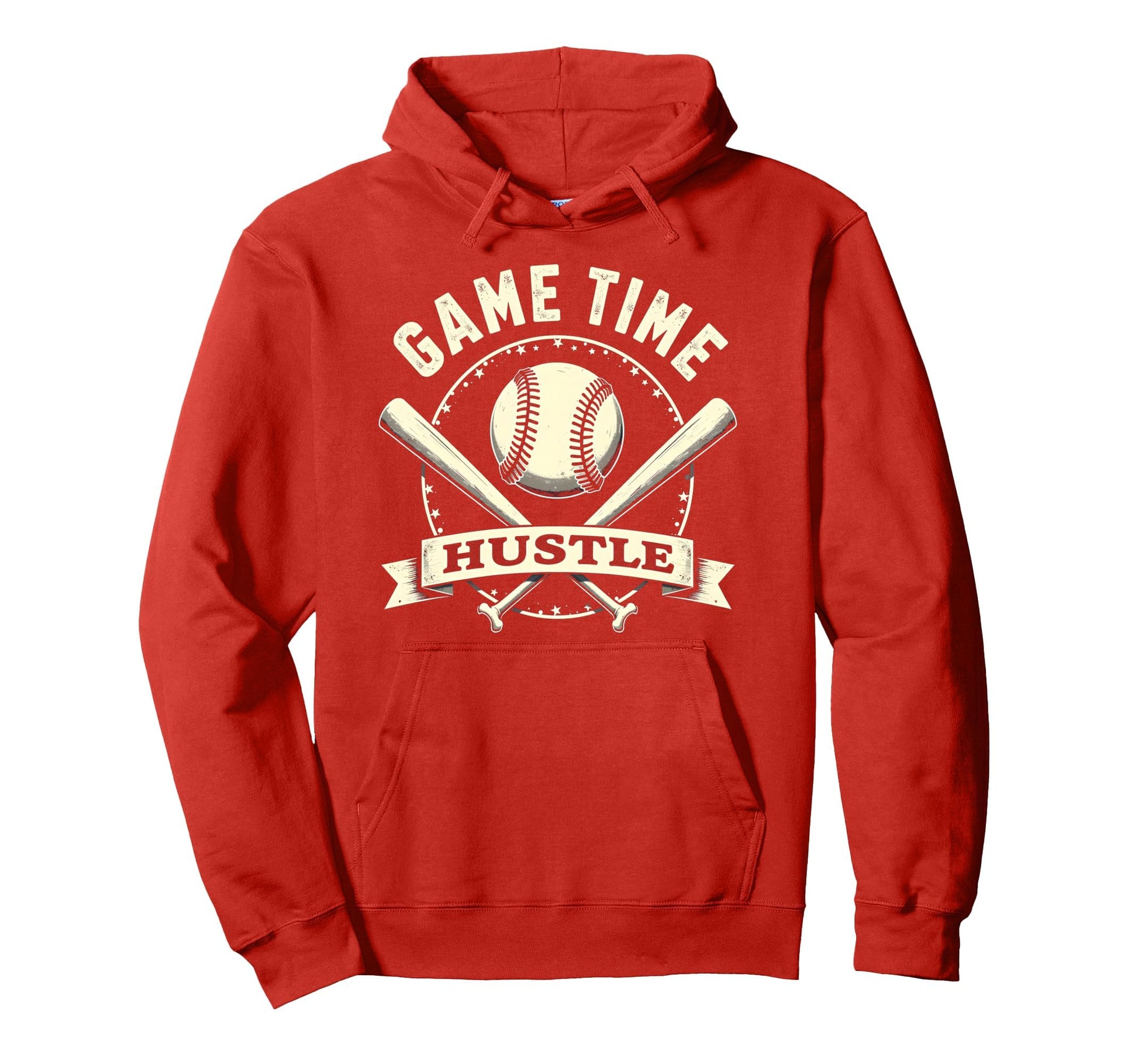 Game Time Hustle Baseball Game Day Hoodie - Fun Novelty Design Men Women - T-Shirt, Sweatshirt, Hoodie