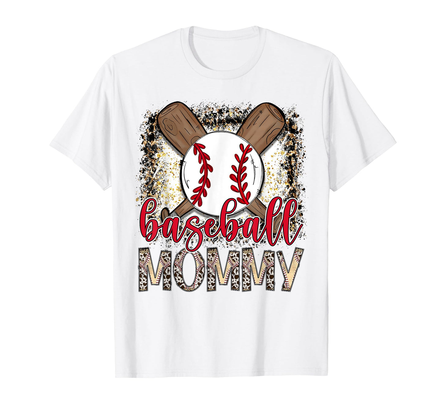 Baseball Mommy Leopard Proud Ball T-Shirt - Streetwear Style for Adults - T-Shirt, Sweatshirt, Hoodie