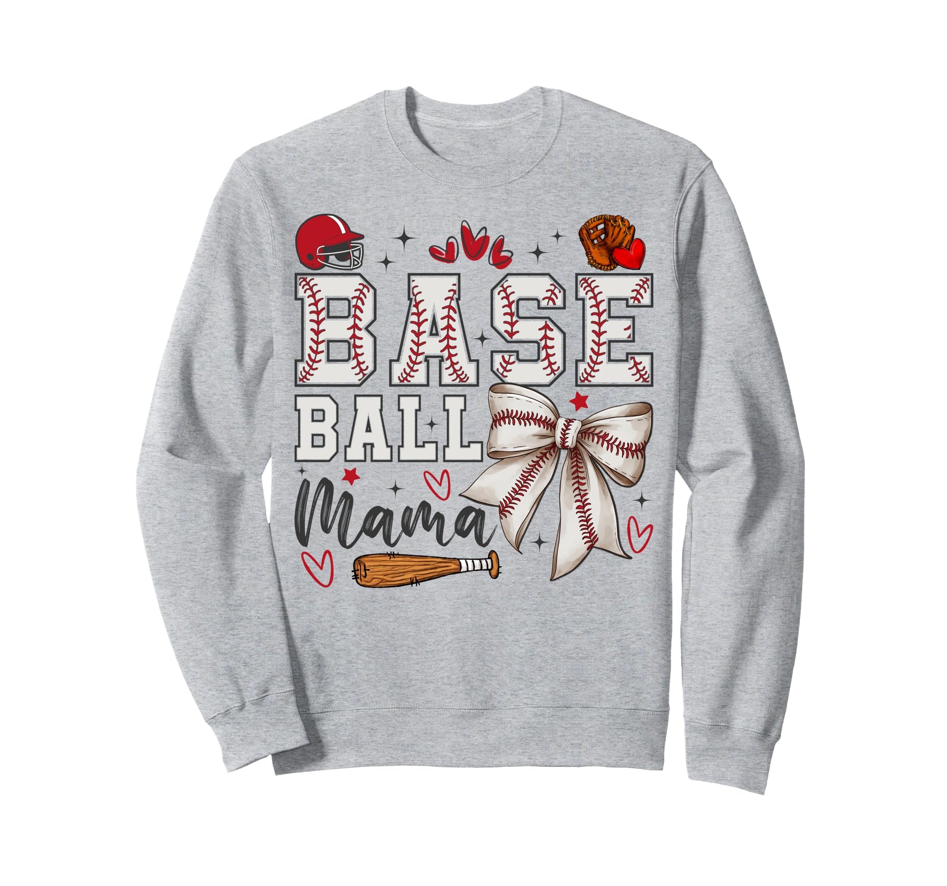 Baseball Mama Coquette Bow Game Sweatshirt - Streetwear Style Men Women - T-Shirt, Sweatshirt, Hoodie