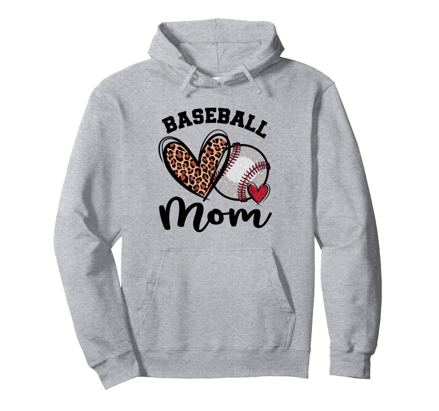 Leopard American Baseball Mom Mama Hoodie - Streetwear Style Men Women - T-Shirt, Sweatshirt, Hoodie