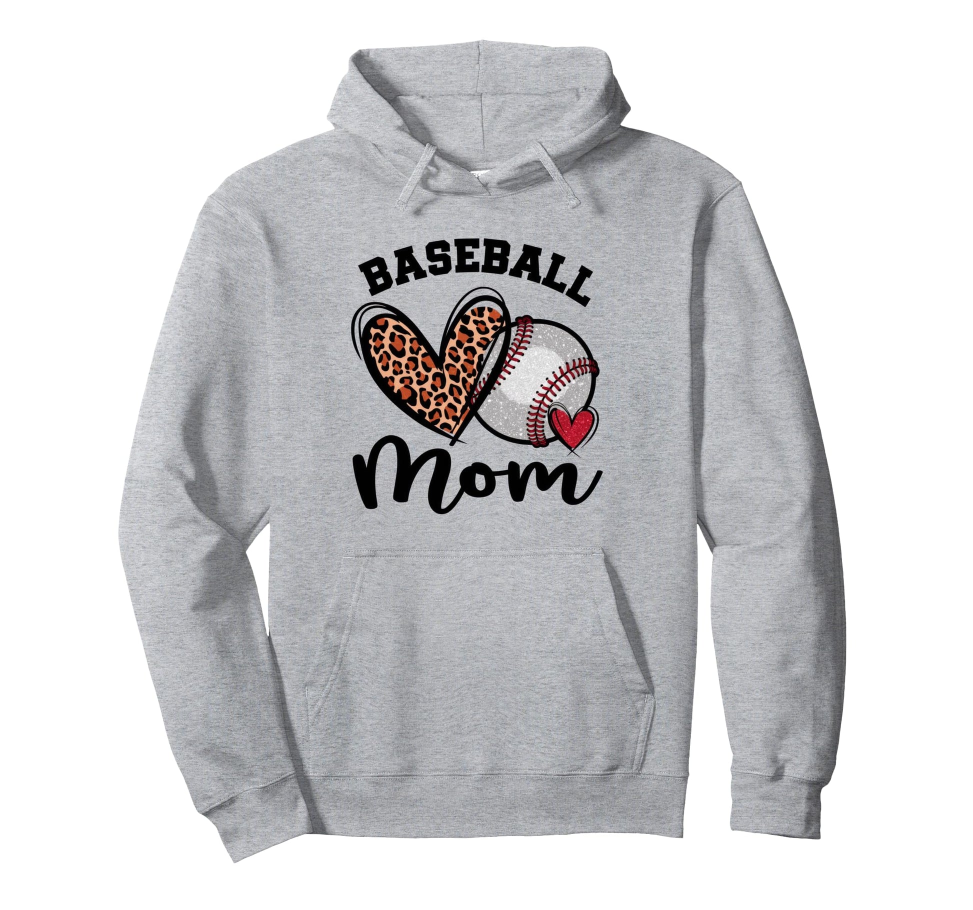 Leopard American Baseball Mom Mama Hoodie - Streetwear Style Men Women - T-Shirt, Sweatshirt, Hoodie