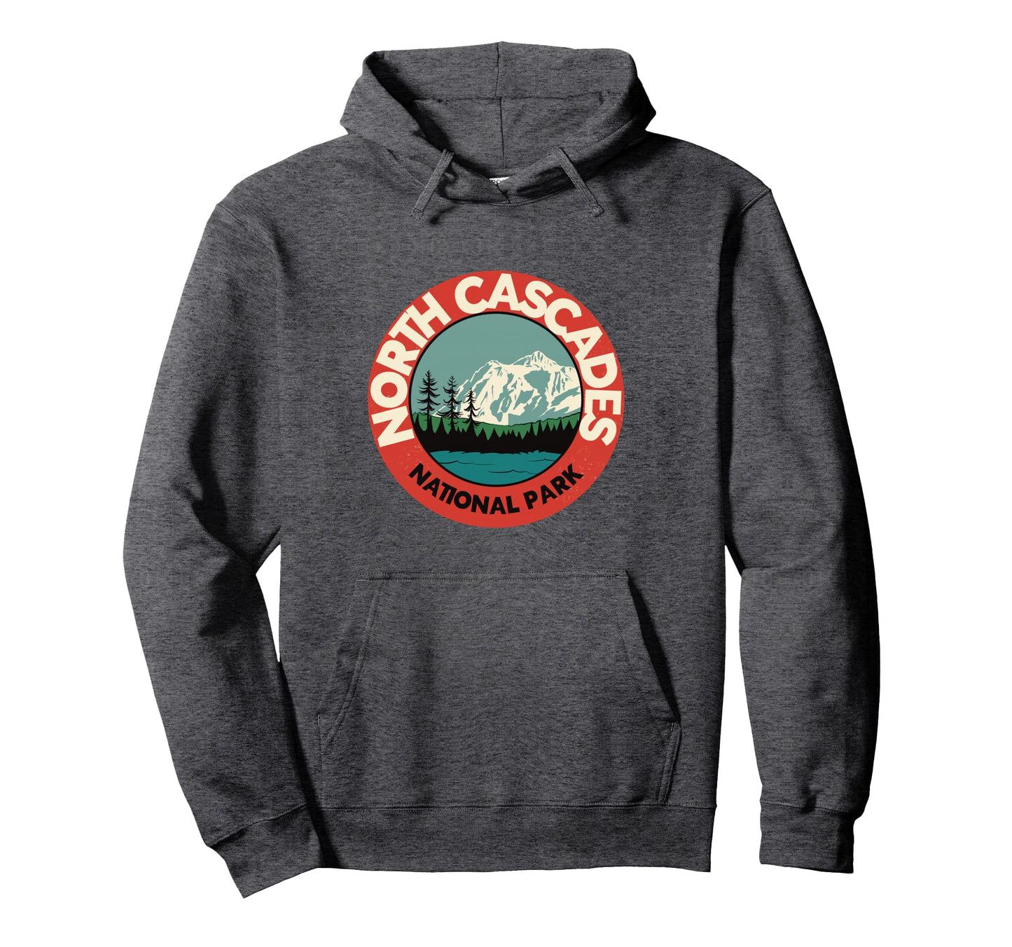 North Cascades National Park Hoodie - Minimalist Print Men Women - T-Shirt, Sweatshirt, Hoodie