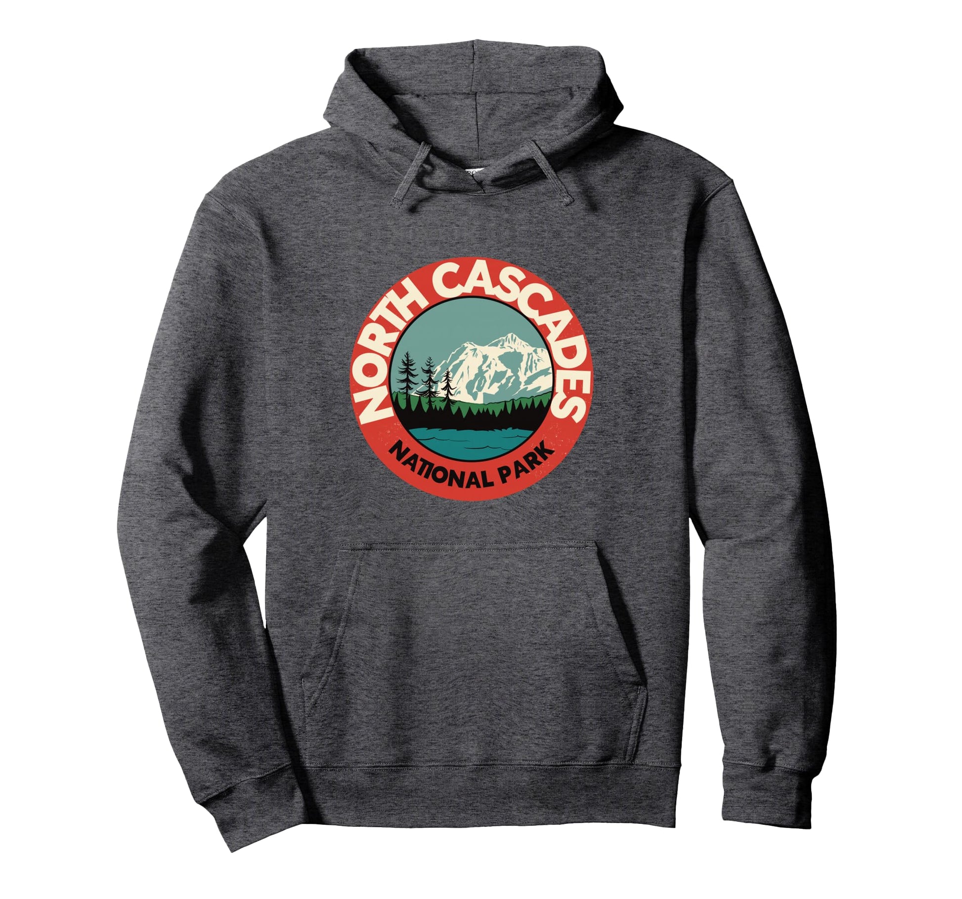 North Cascades National Park Hoodie - Minimalist Print Men Women - T-Shirt, Sweatshirt, Hoodie