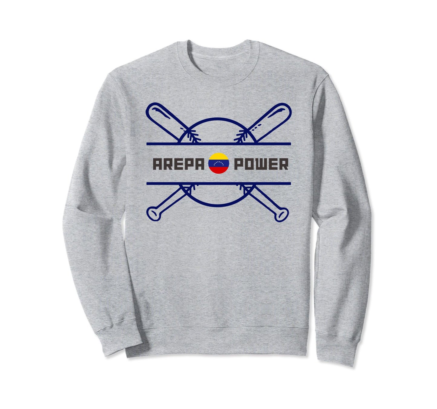 Arepa Power Baseball Venezuela Gift Sweatshirt - Custom Art Print Men Women - T-Shirt, Sweatshirt, Hoodie
