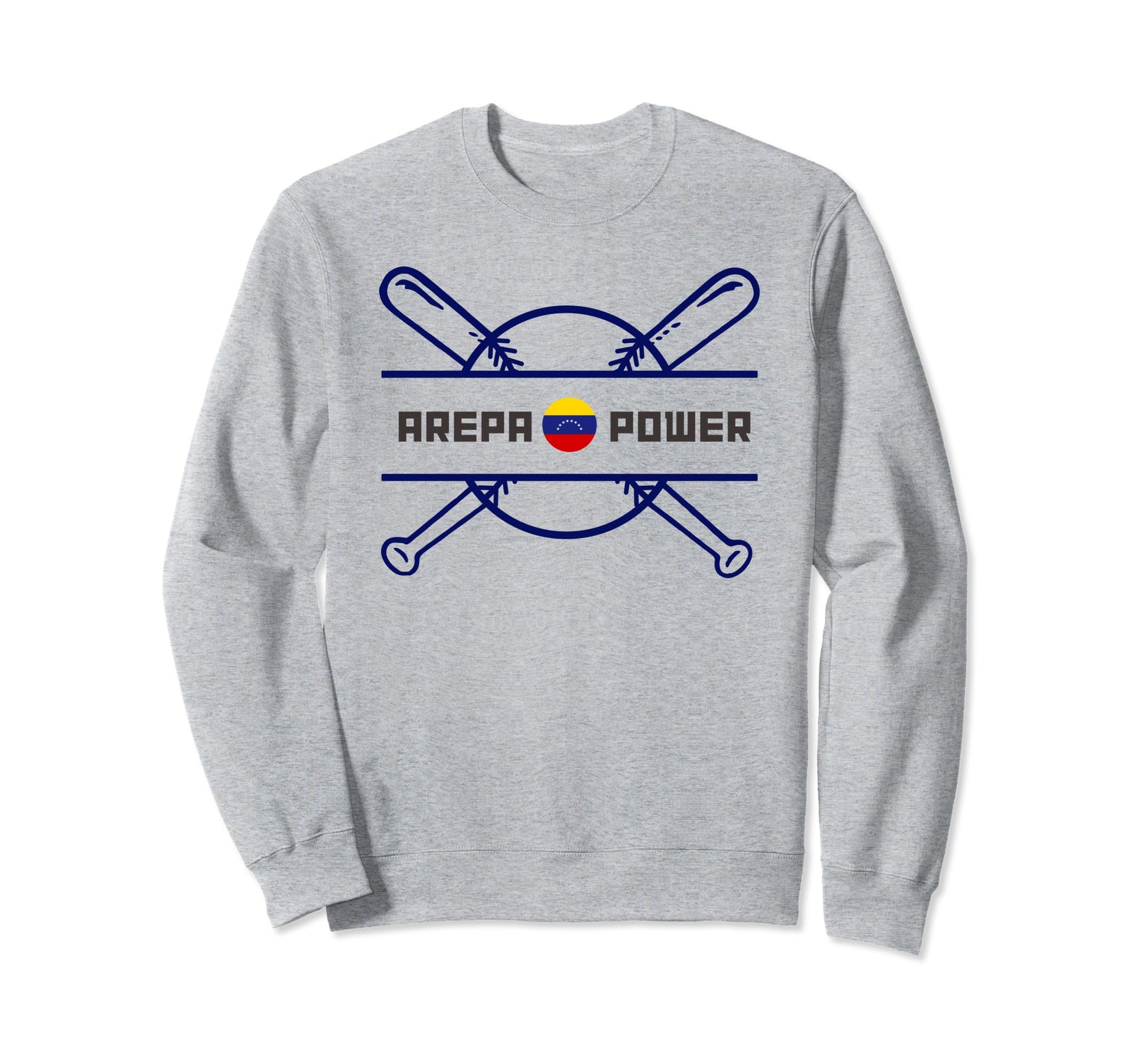 Arepa Power Baseball Venezuela Gift Sweatshirt - Custom Art Print Men Women - T-Shirt, Sweatshirt, Hoodie