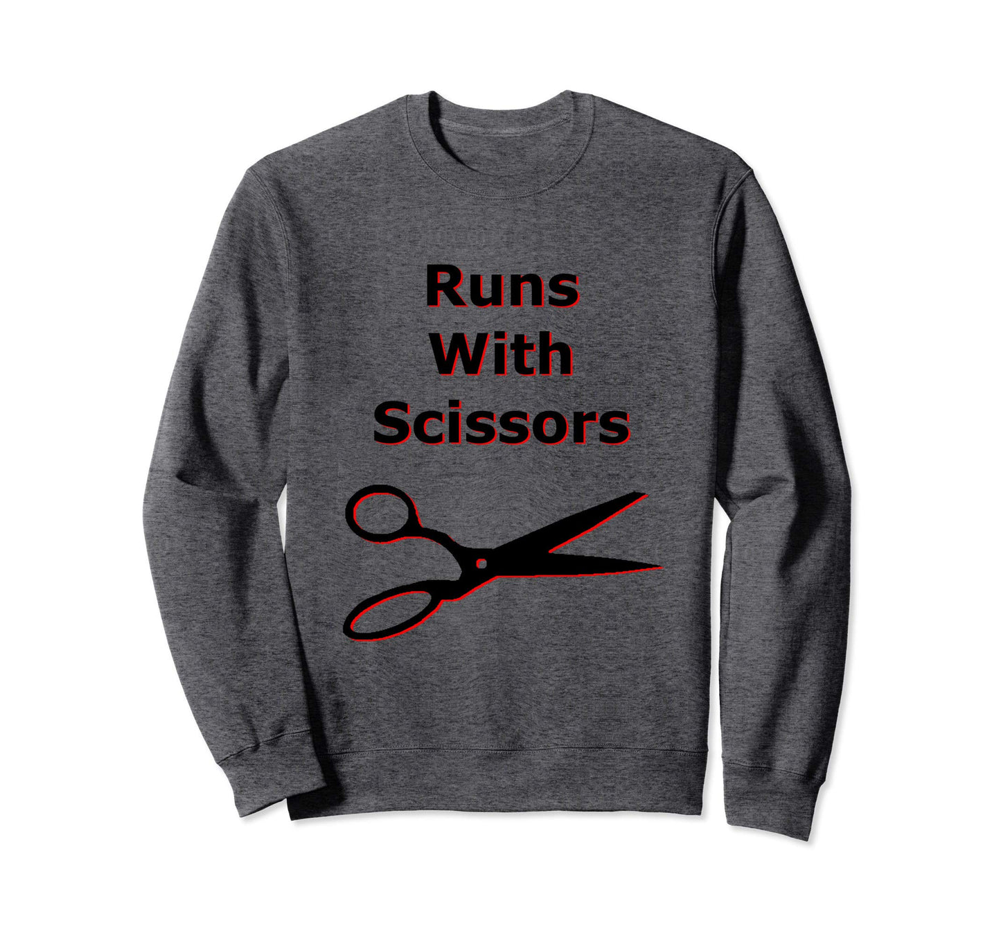 Runs Scissors Sweatshirt - Minimalist Print Men Women - T-Shirt, Sweatshirt, Hoodie