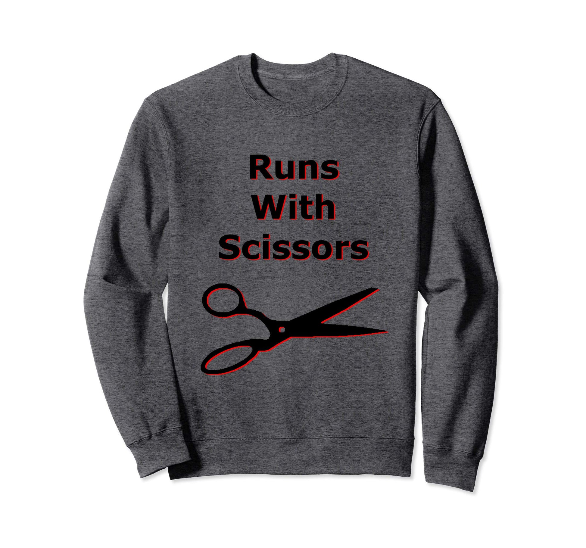 Runs Scissors Sweatshirt - Minimalist Print Men Women - T-Shirt, Sweatshirt, Hoodie