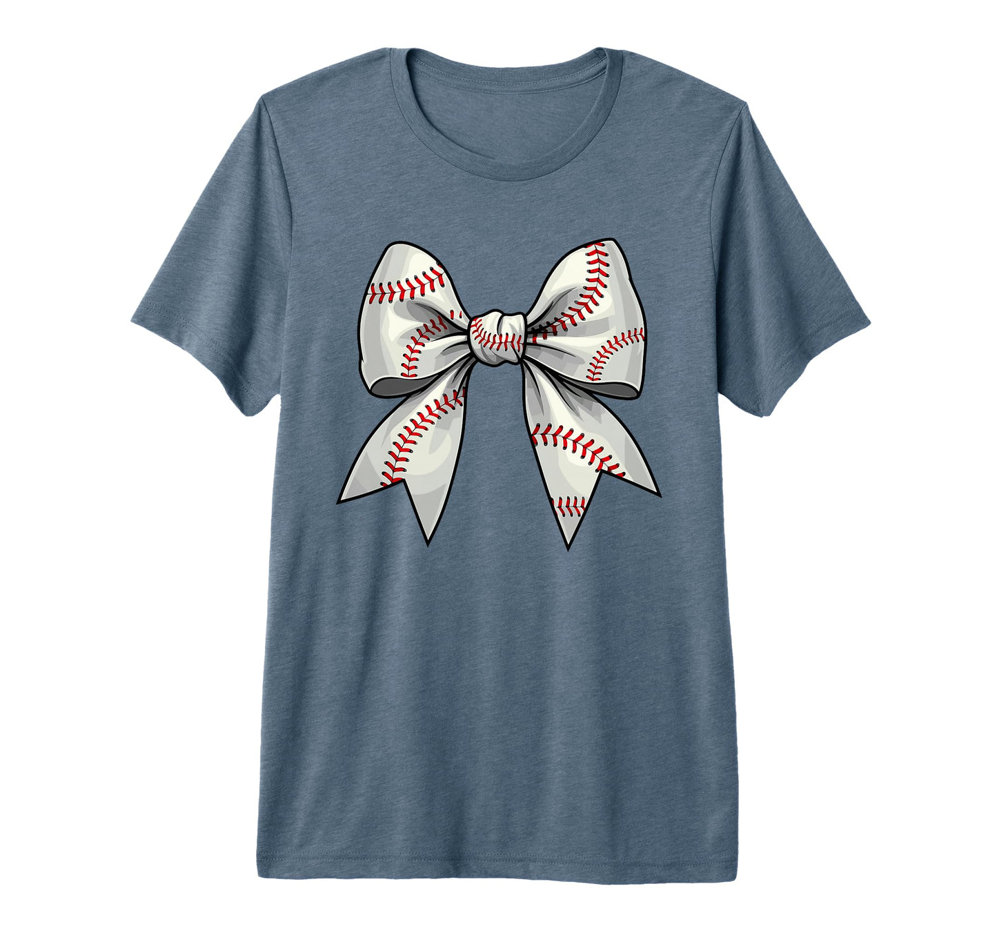 Baseball Coquette Bow Baseball Mom Ribbon T-Shirt - Graphic Print Unisex - T-Shirt, Sweatshirt, Hoodie