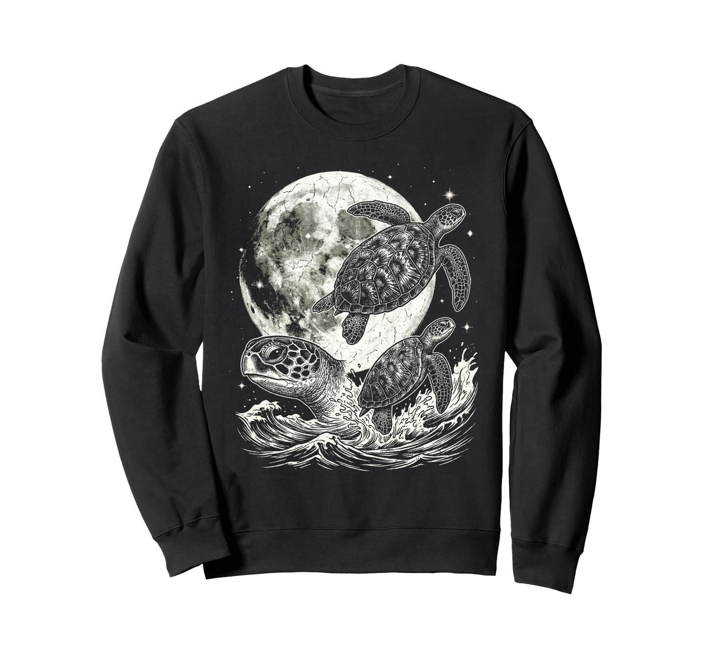 Sea Turtle 90S Aesthetic Y2K Ocean Sweatshirt - Custom Art Print Men Women - T-Shirt, Sweatshirt, Hoodie