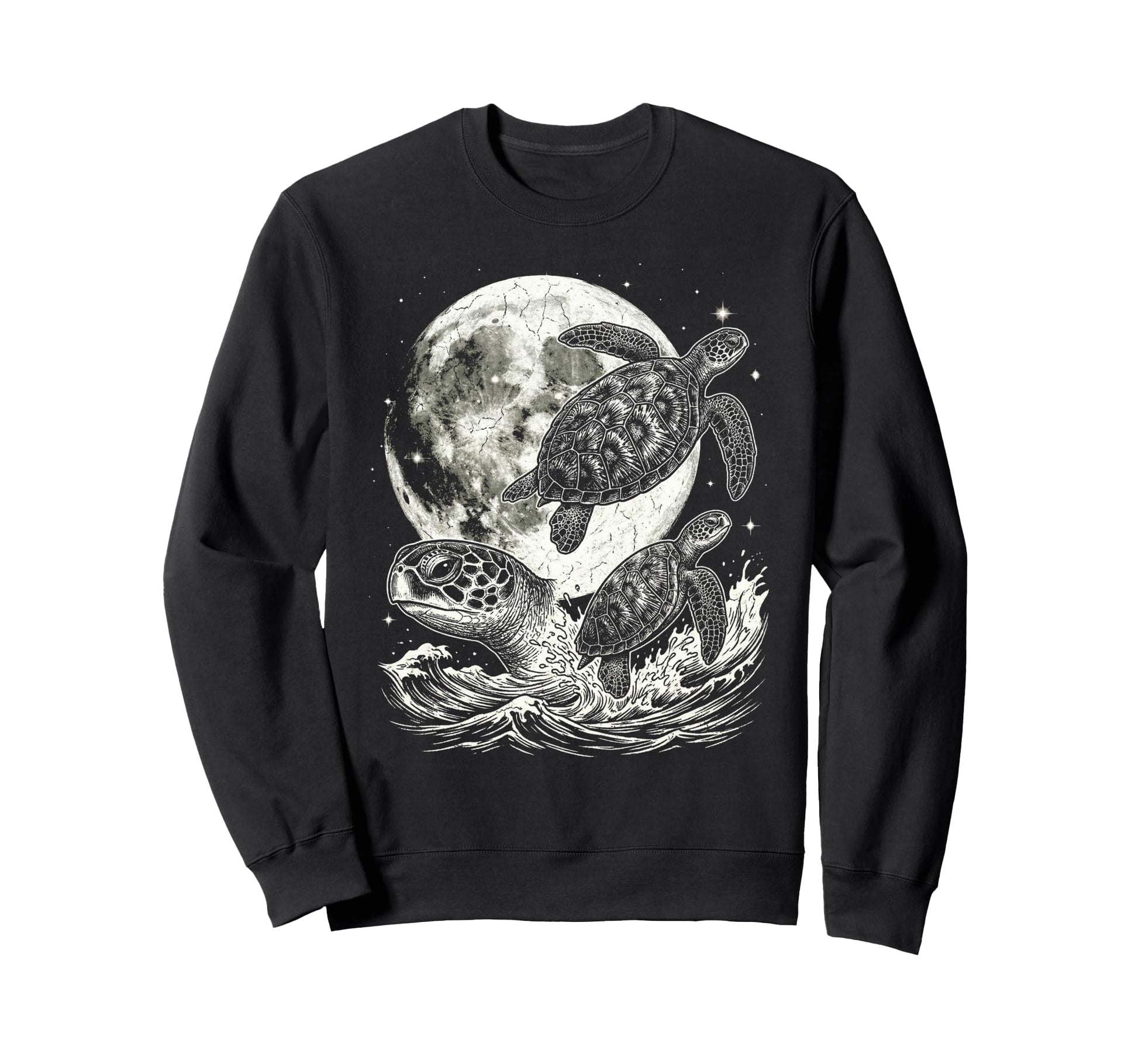 Sea Turtle 90S Aesthetic Y2K Ocean Sweatshirt - Custom Art Print Men Women - T-Shirt, Sweatshirt, Hoodie