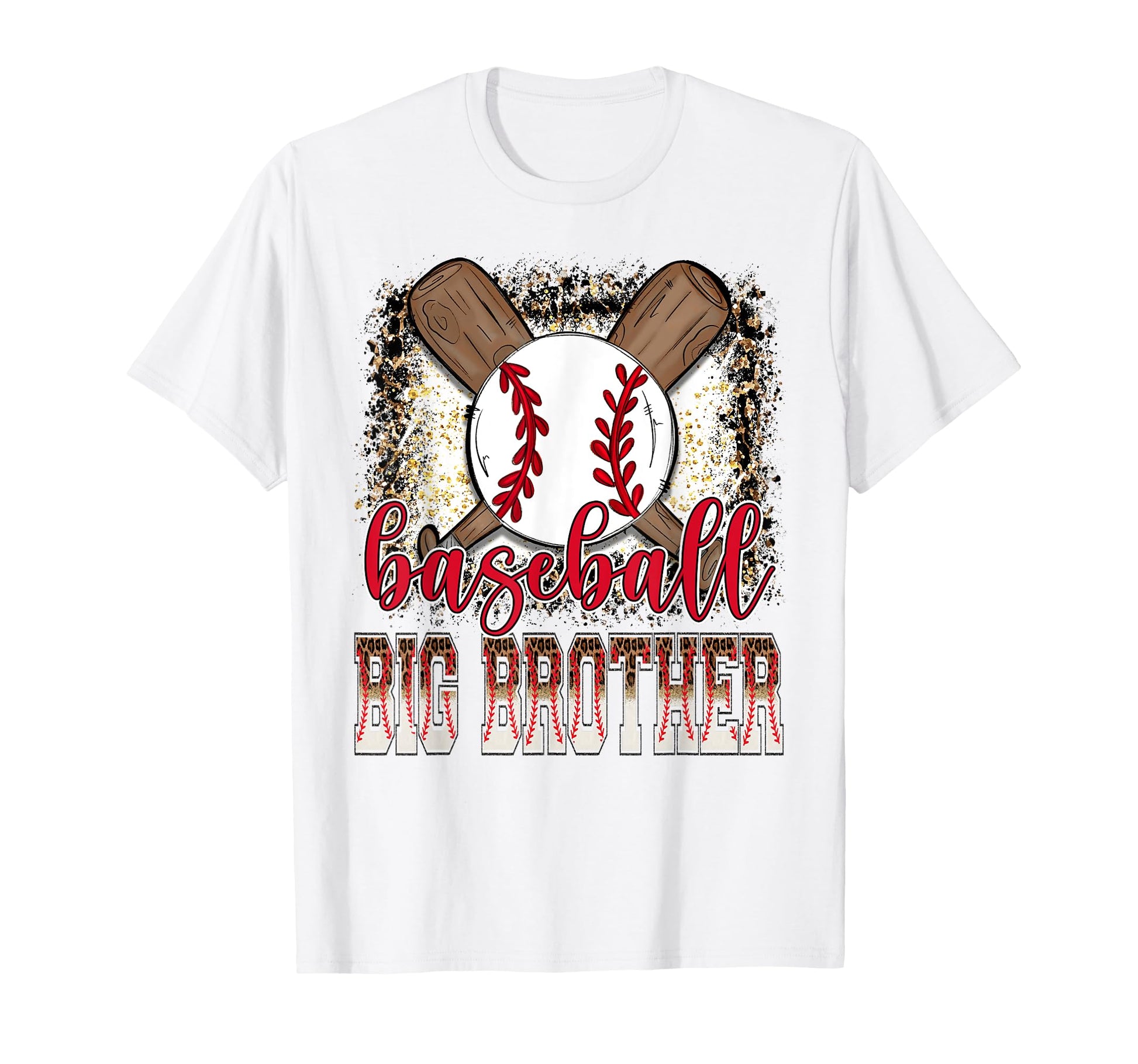 Baseball Big Brother Leopard Proud Ball T-Shirt - Trendy Graphic Unisex - T-Shirt, Sweatshirt, Hoodie