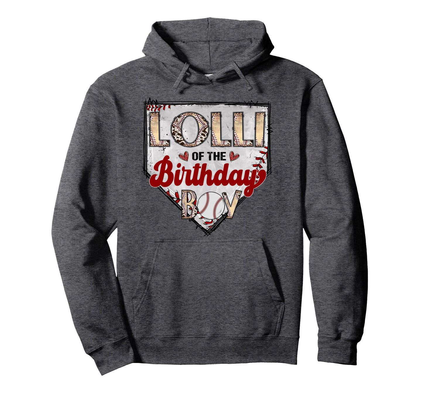 Lolli Birthday Baseball Lover Birthday Hoodie - Minimalist Print Unisex - T-Shirt, Sweatshirt, Hoodie