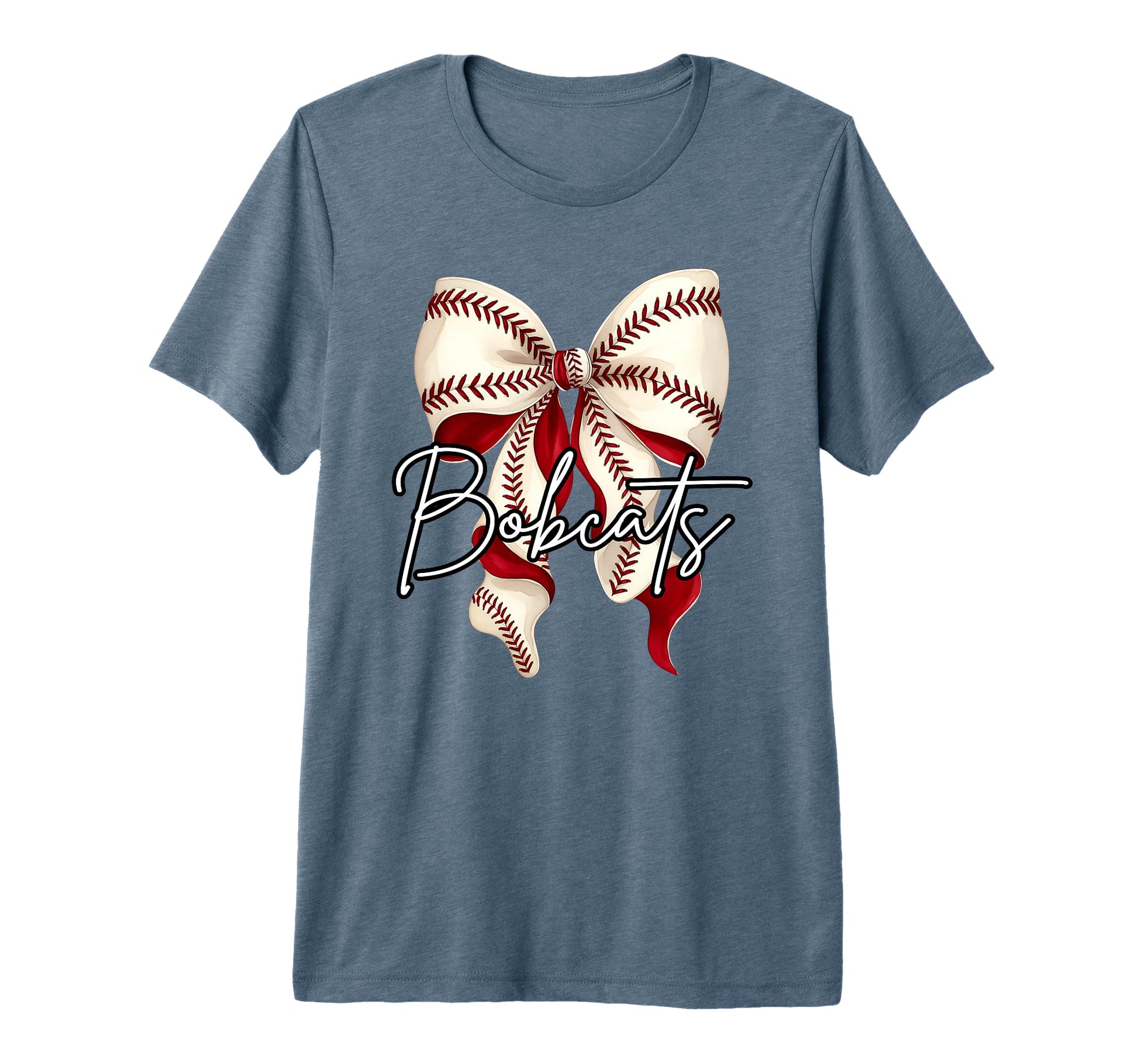 Bobcats Baseball Mom Coquette Bow Game T-Shirt - Graphic Print Men Women - T-Shirt, Sweatshirt, Hoodie