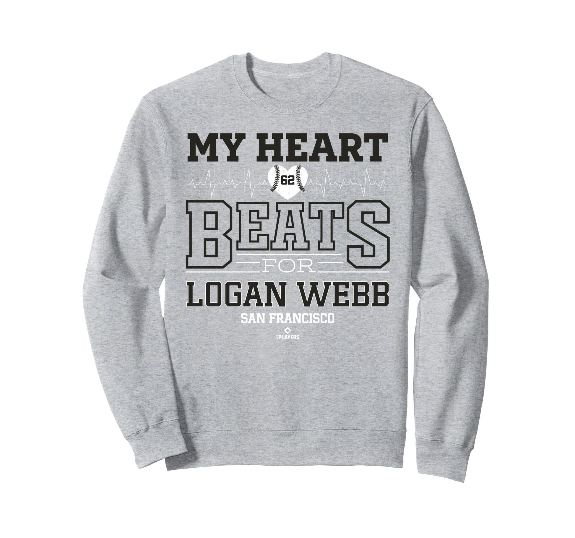 My Heart Beats Logan Webb San Francisco Sweatshirt - Trendy Graphic Unisex - T-Shirt, Sweatshirt, Hoodie