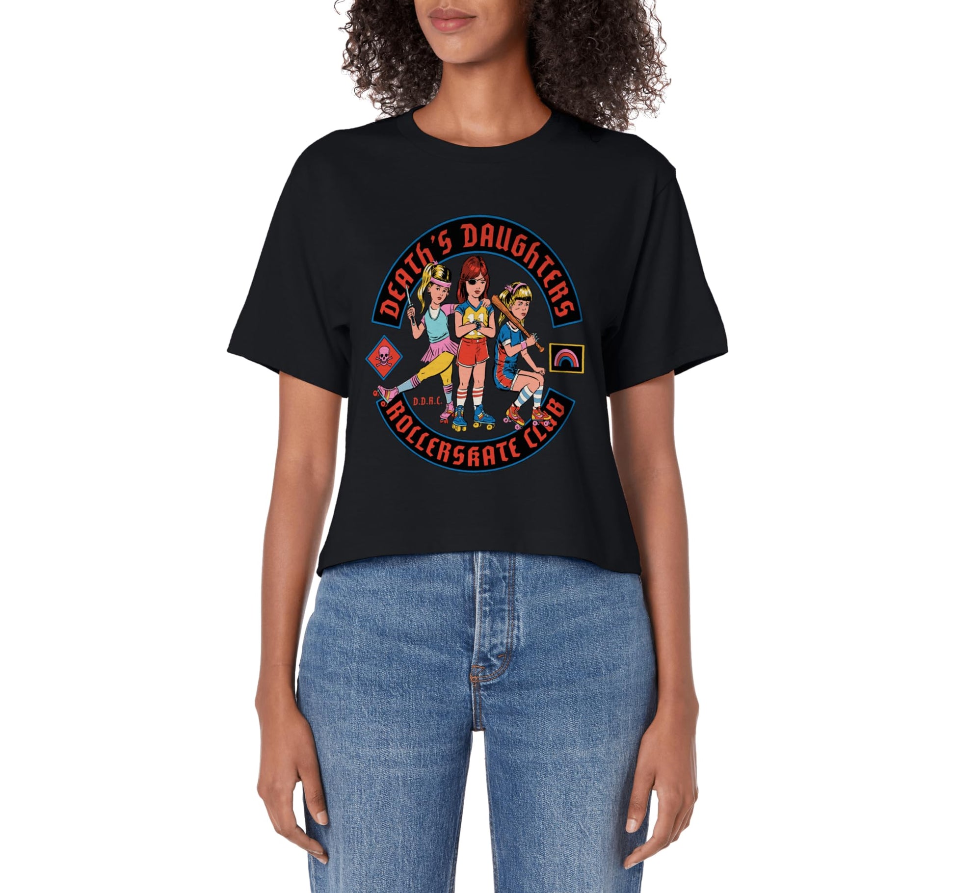 Death Daughters Rollerskate Club Funny Hoodie - Trendy Graphic Men Women - T-Shirt, Sweatshirt, Hoodie