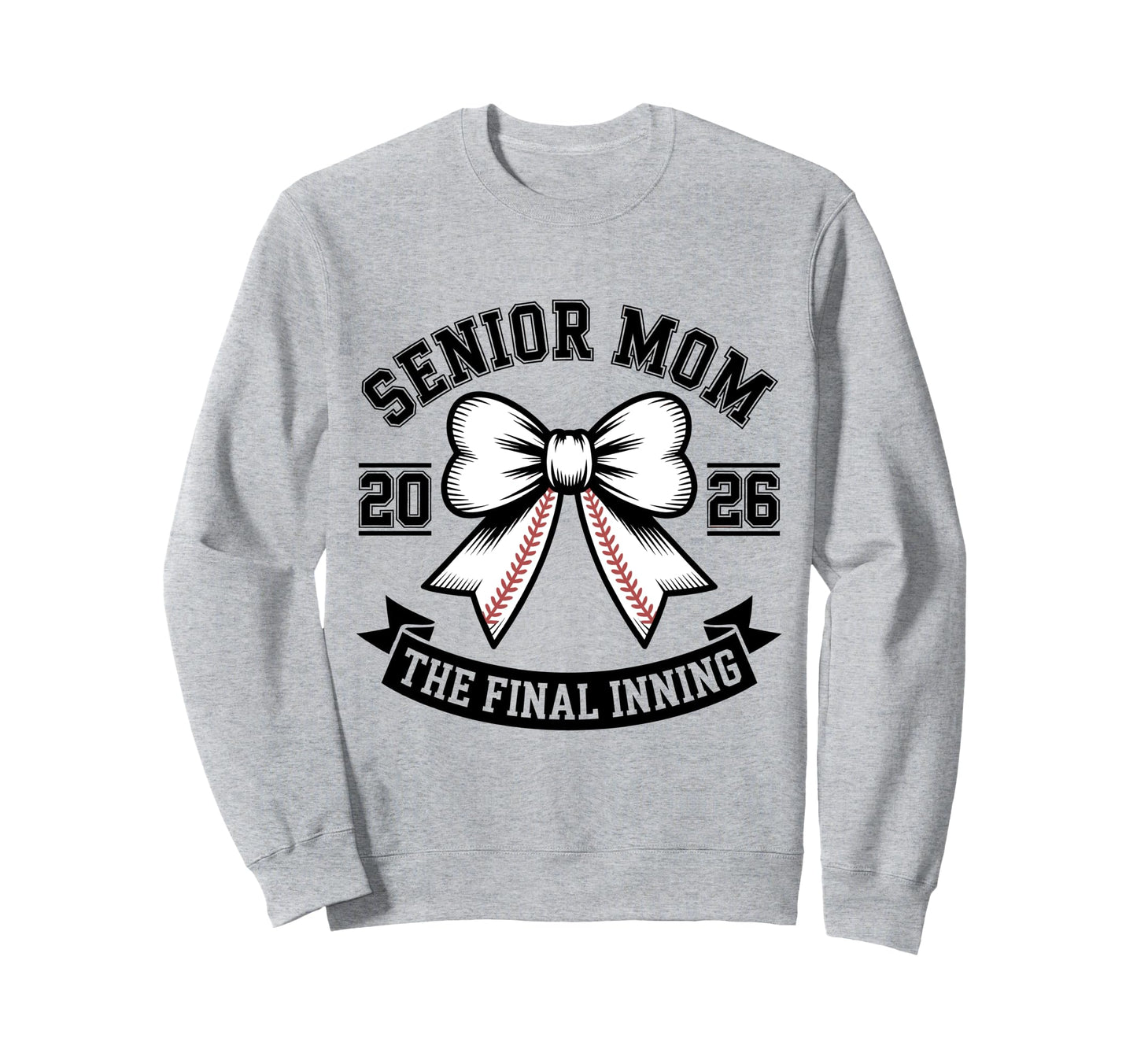 Senior Mom Class 2026 Baseball Sweatshirt - Fun Novelty Design for Adults - T-Shirt, Sweatshirt, Hoodie