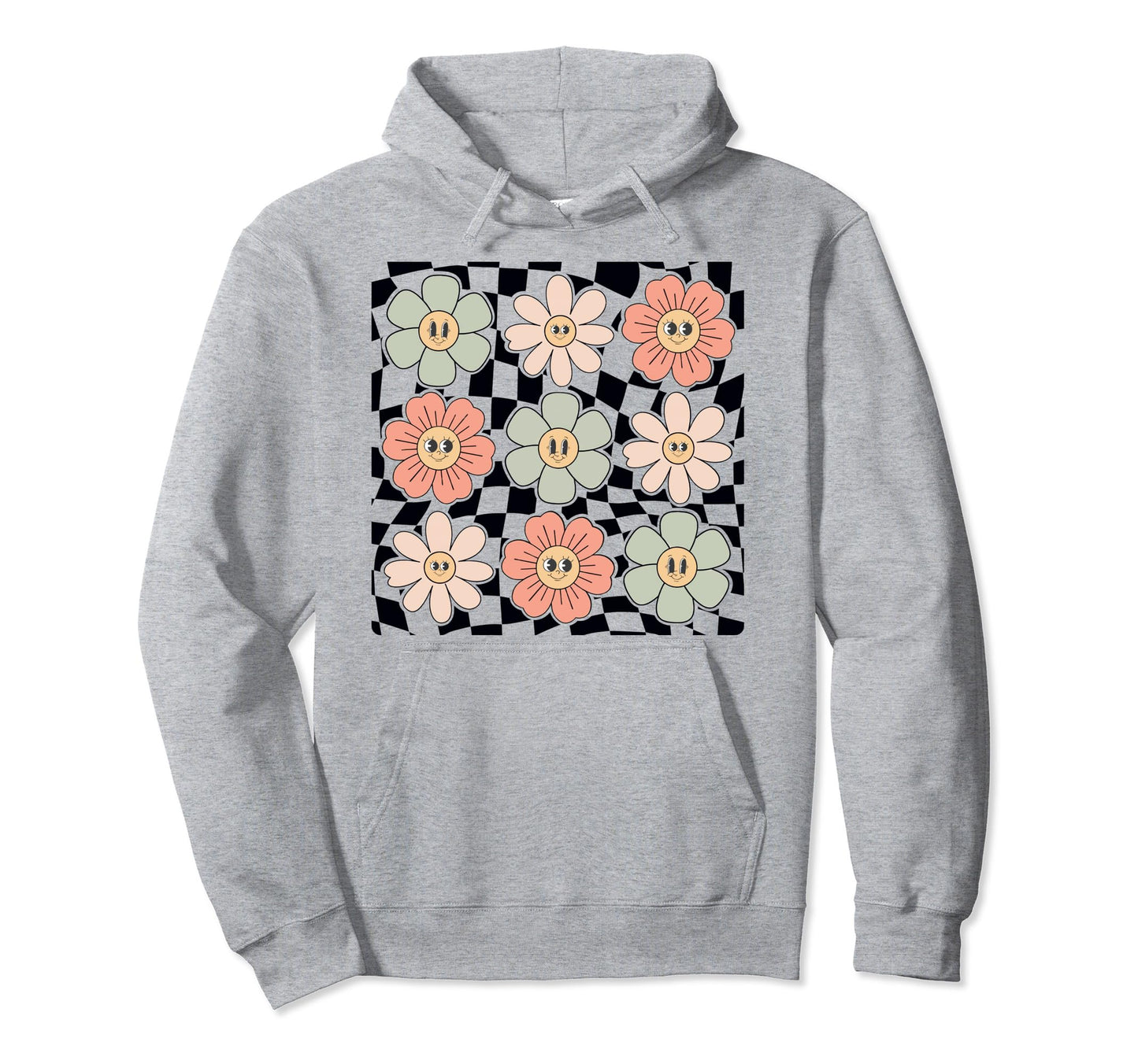 Colorful Checkered Pattern Hoodie - Minimalist Print for Adults - T-Shirt, Sweatshirt, Hoodie
