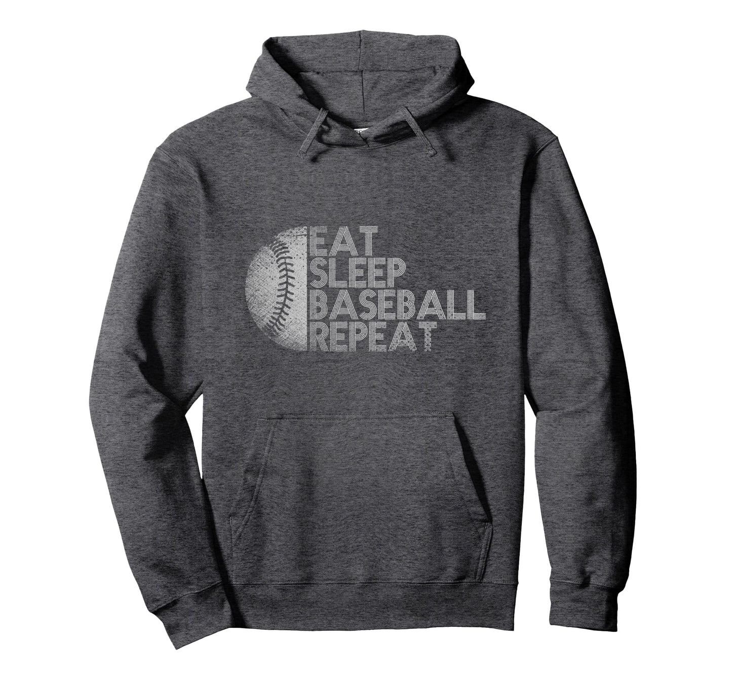 Eat Sleep Baseball Repeat Baseball Player Hoodie - Graphic Print Unisex - T-Shirt, Sweatshirt, Hoodie